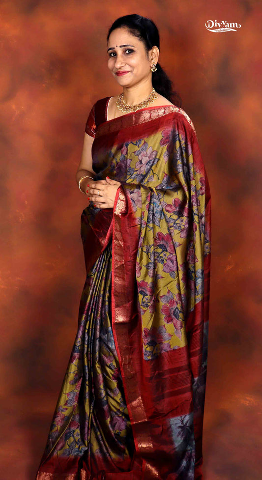 DC223 | Modal Silk Saree with Traditional Narayanpet Border