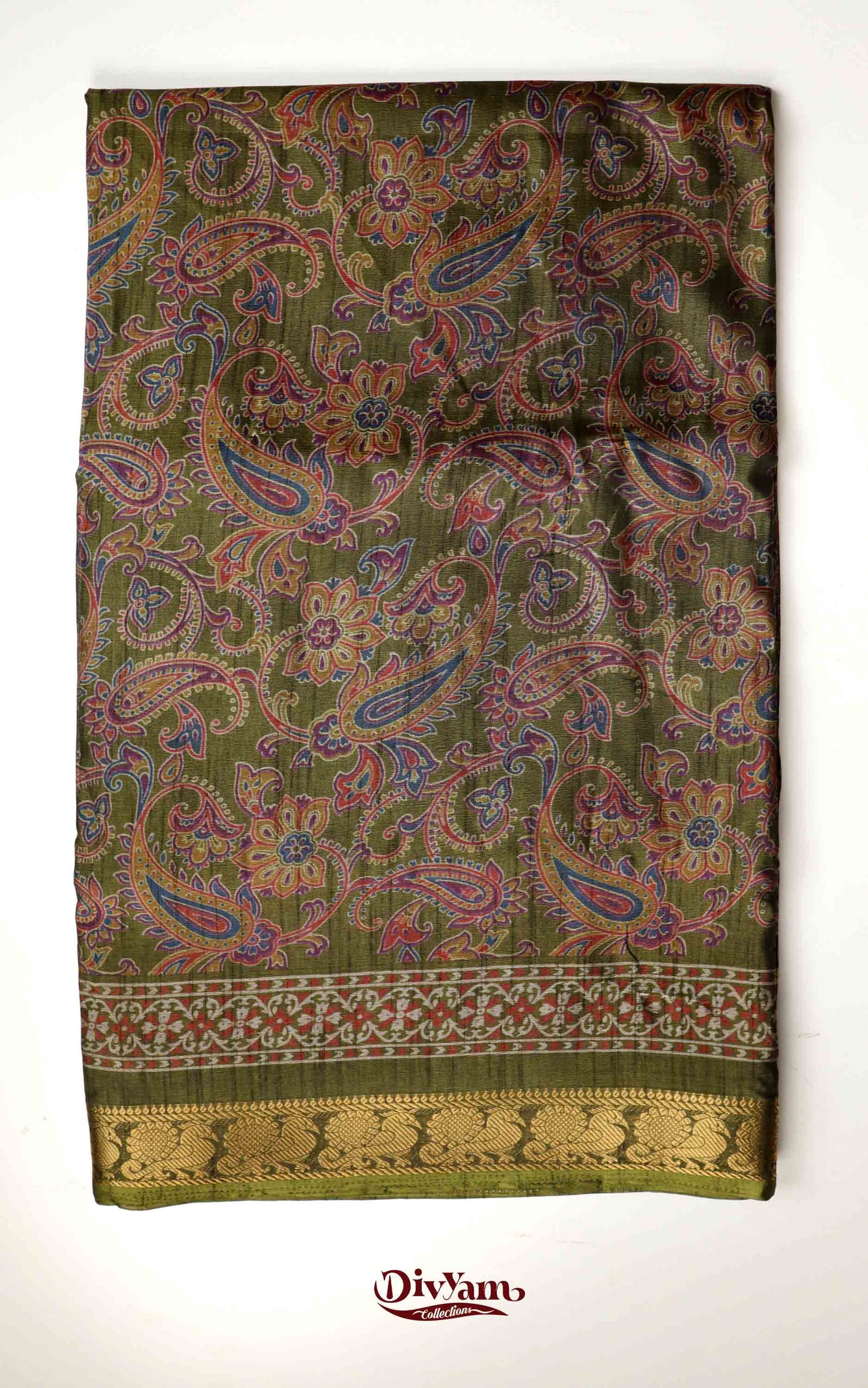 DC157 | Statement Saree in Maheshwari Silk | Mango Kalamkari Art with Narayanpet Zari Border