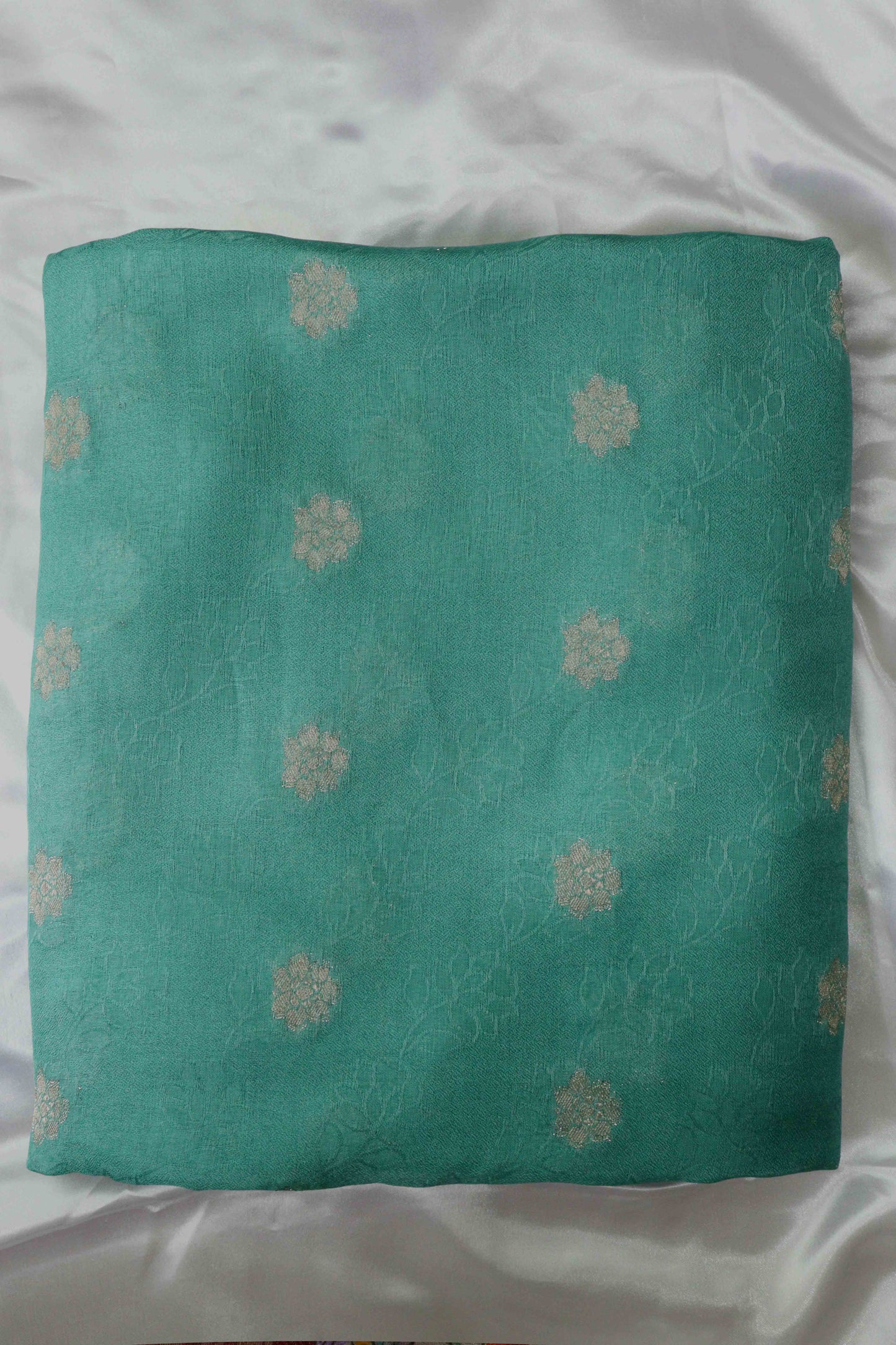 Pastel Green Designer Silk Saree – Double Border with Pichwai Print
