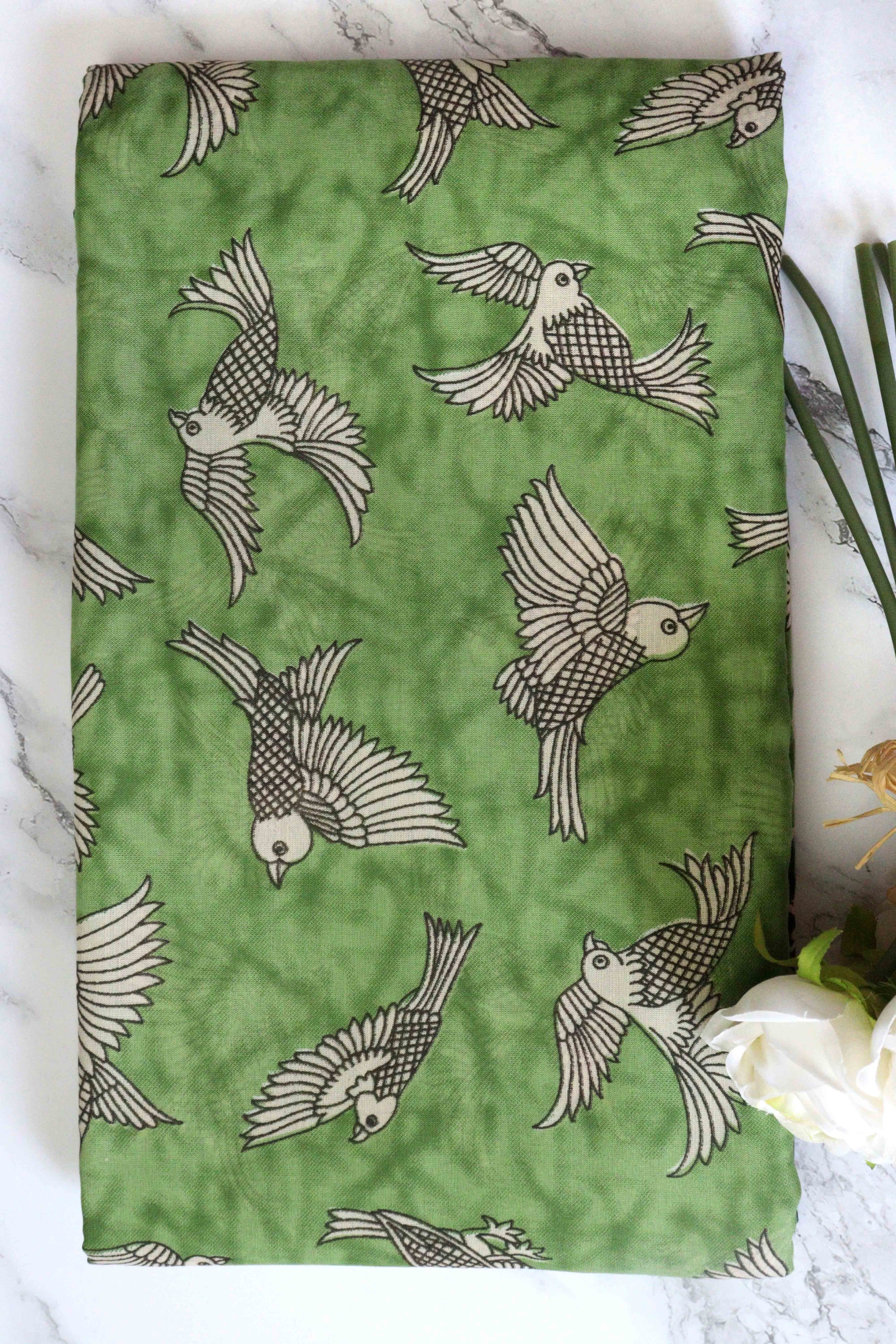 Parrot Green with Dark Green