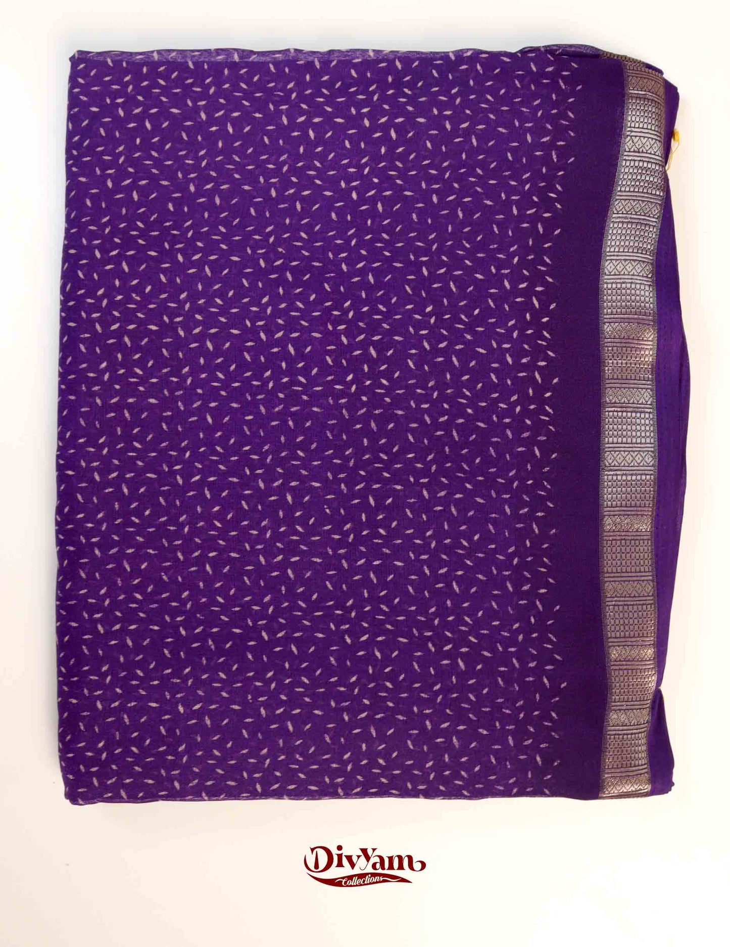 DC144 | Soft Crepe Silk Saree with Small Jari Border & Motifs Print – Lightweight Elegant Saree – 6 Colours (Copy)