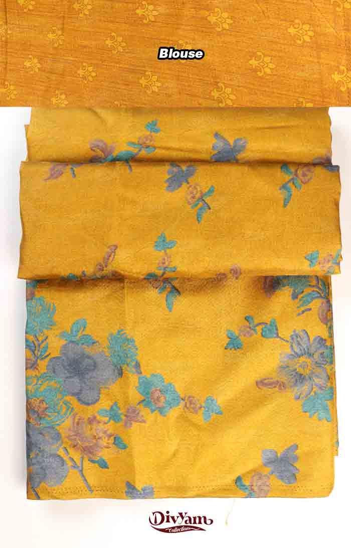 DC300 | Semi Tussar Crepe Saree with Floral Print