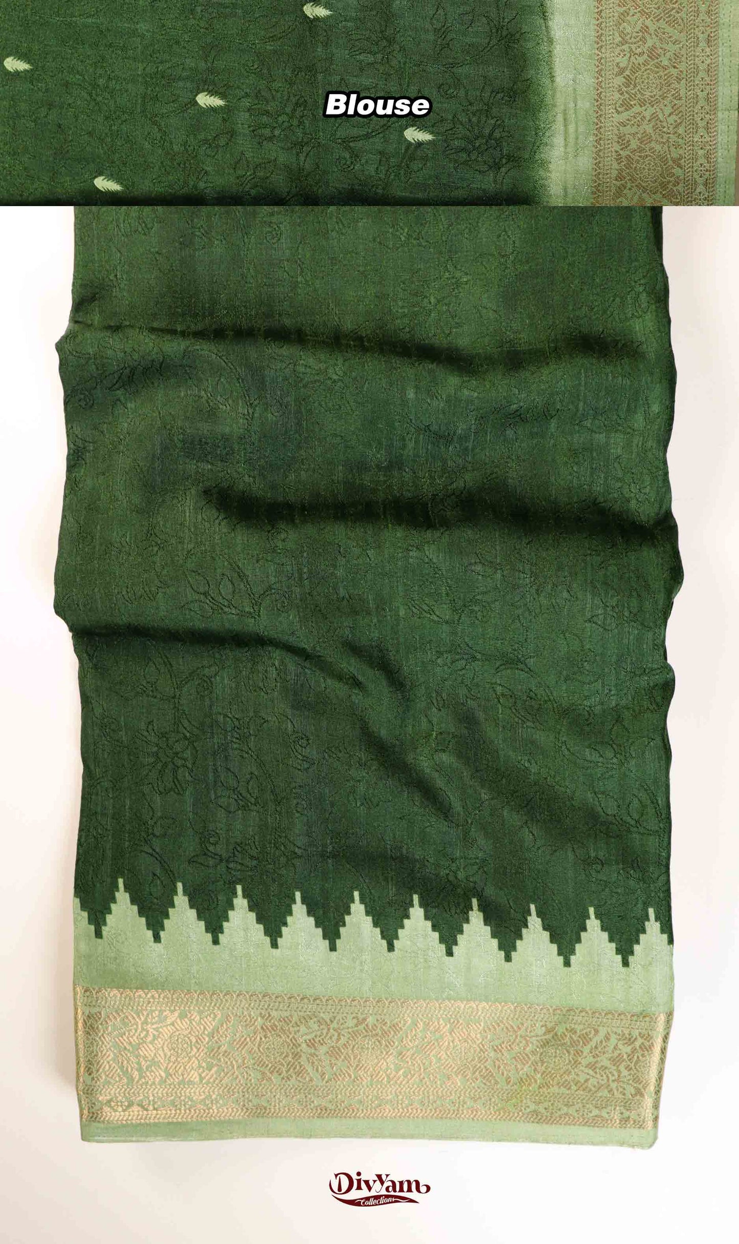 DC224 | Fancy Soft Silk Saree with bottom Temple steps and Zari Border