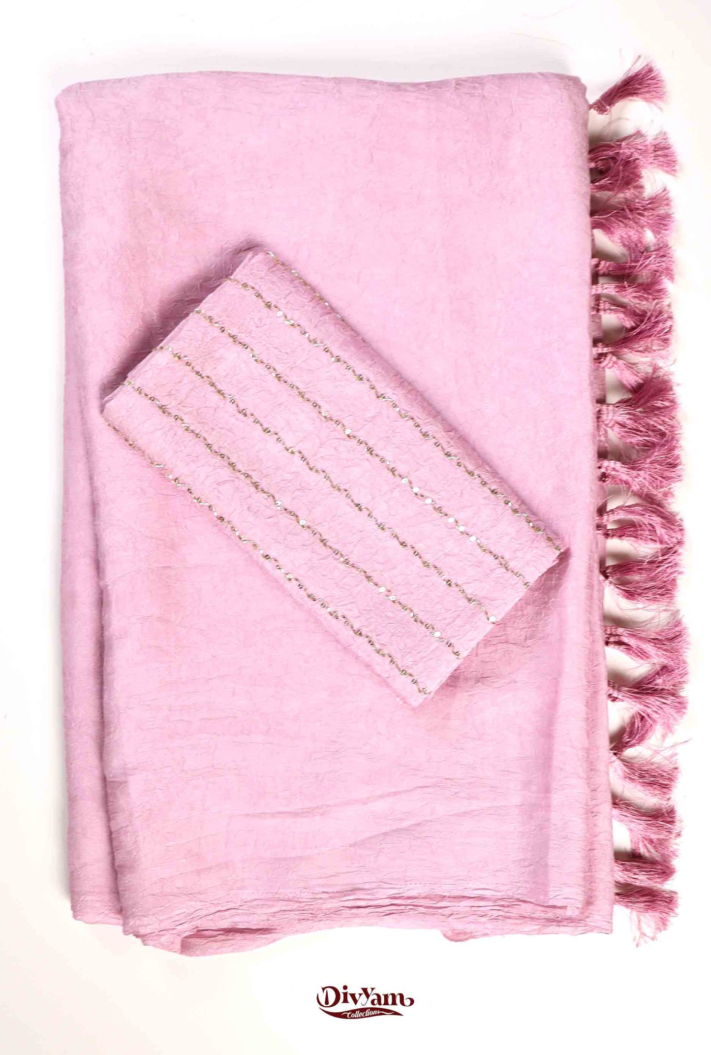 DC226 | Rangoli Crush Saree with Designer Work Blouse Piece
