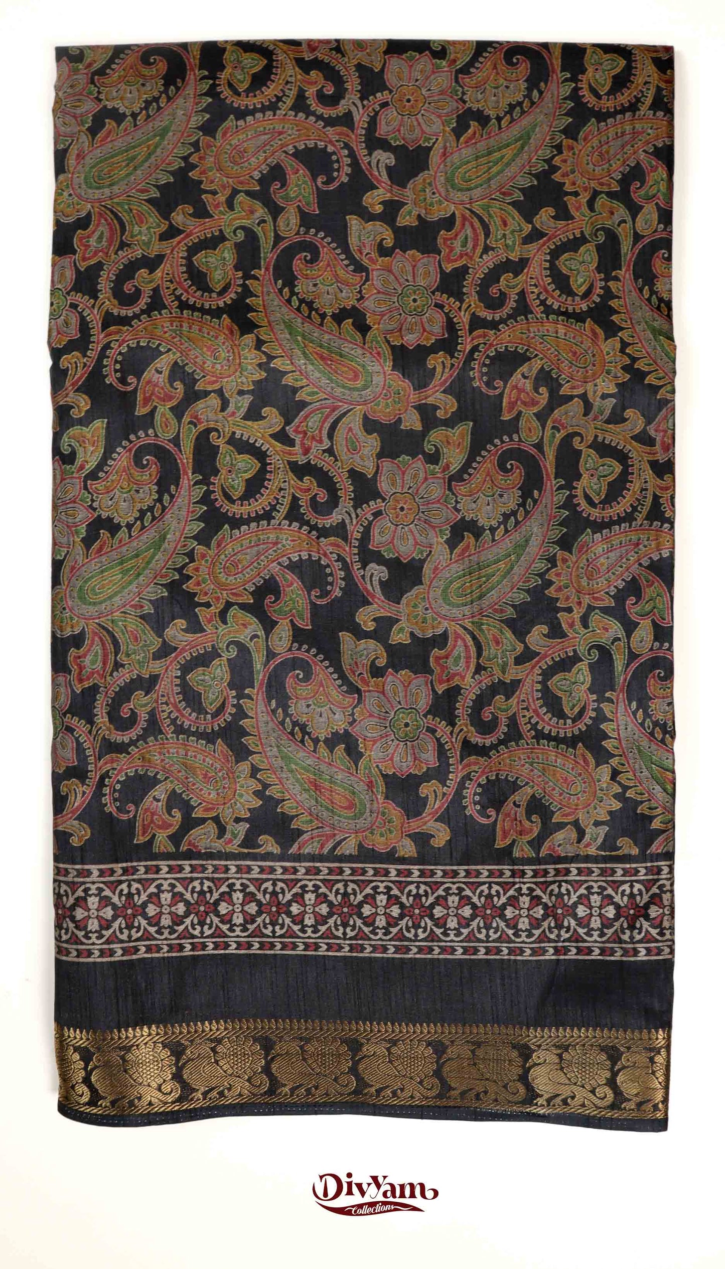 DC157 | Statement Saree in Maheshwari Silk | Mango Kalamkari Art with Narayanpet Zari Border