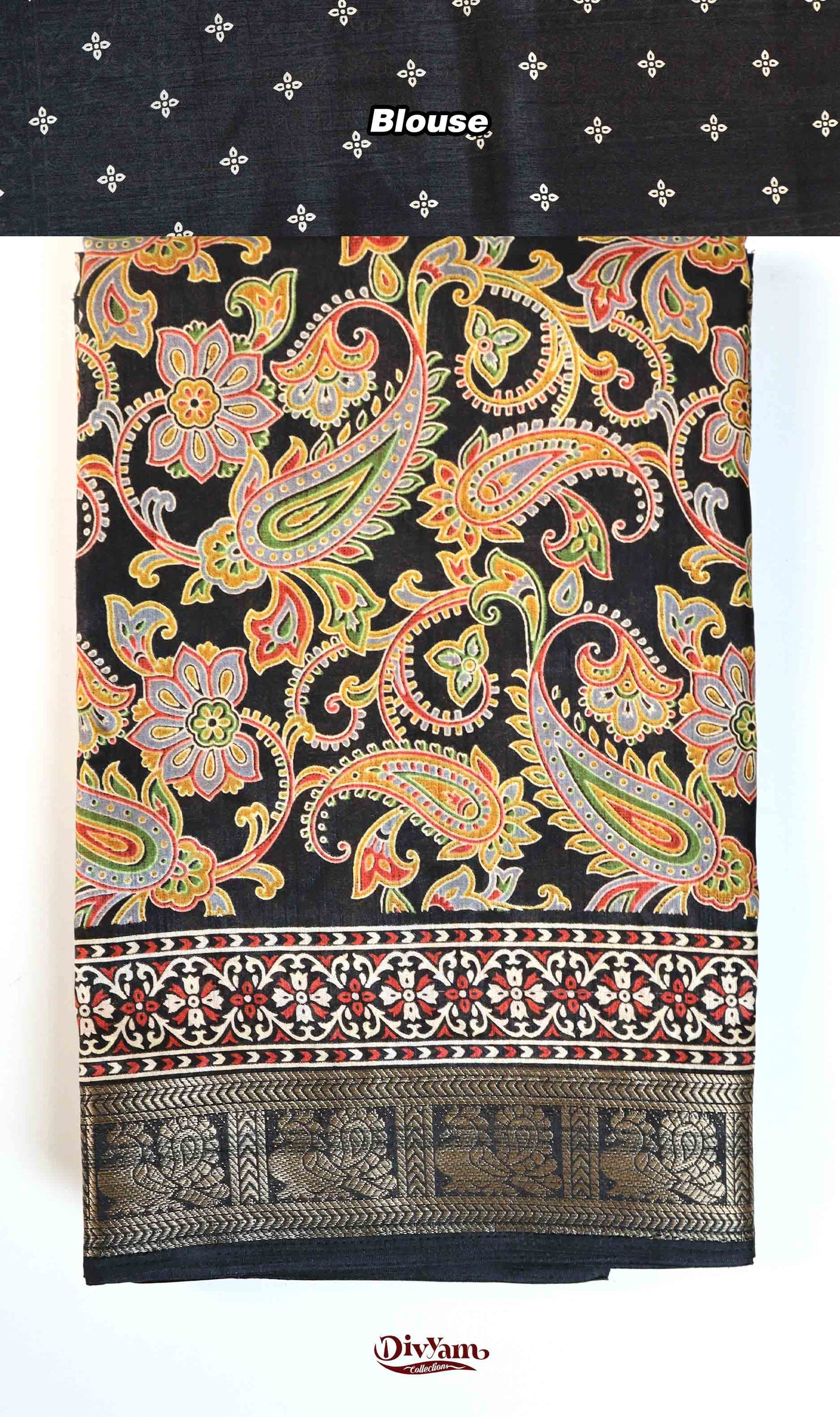DC197 | Maheshwari Silk Mango Kalamkari Saree with Narayanpet Border