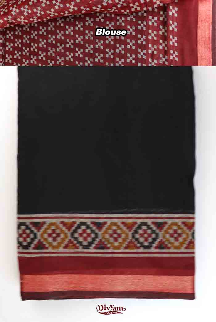 DC315 | Maheshwari Silk Cotton Plain Saree with Running Blouse