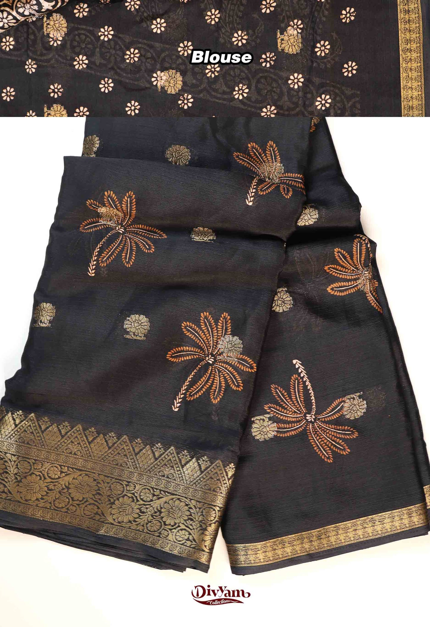 DC269 | Lightweight Chinnon Crepe Saree with Grand Kanchi-Style Zari Border