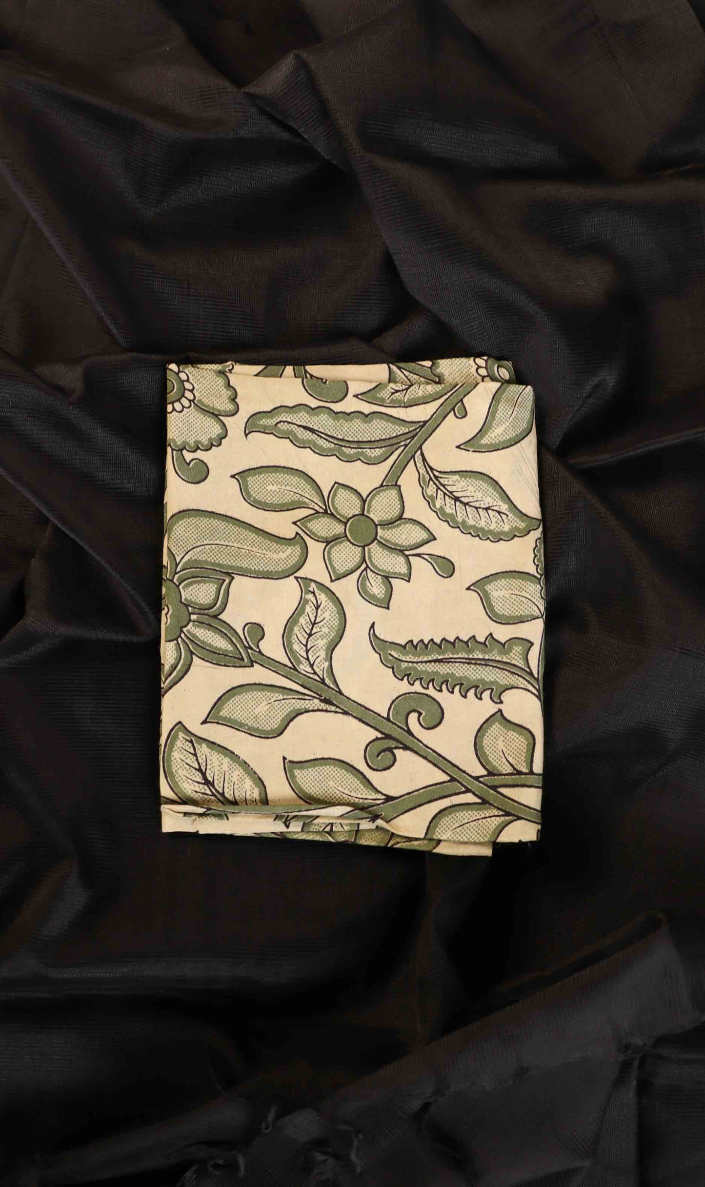 Pure Handloom Saree with Extra Kalamkari Blouse | Premium Handwoven Saree | DC243