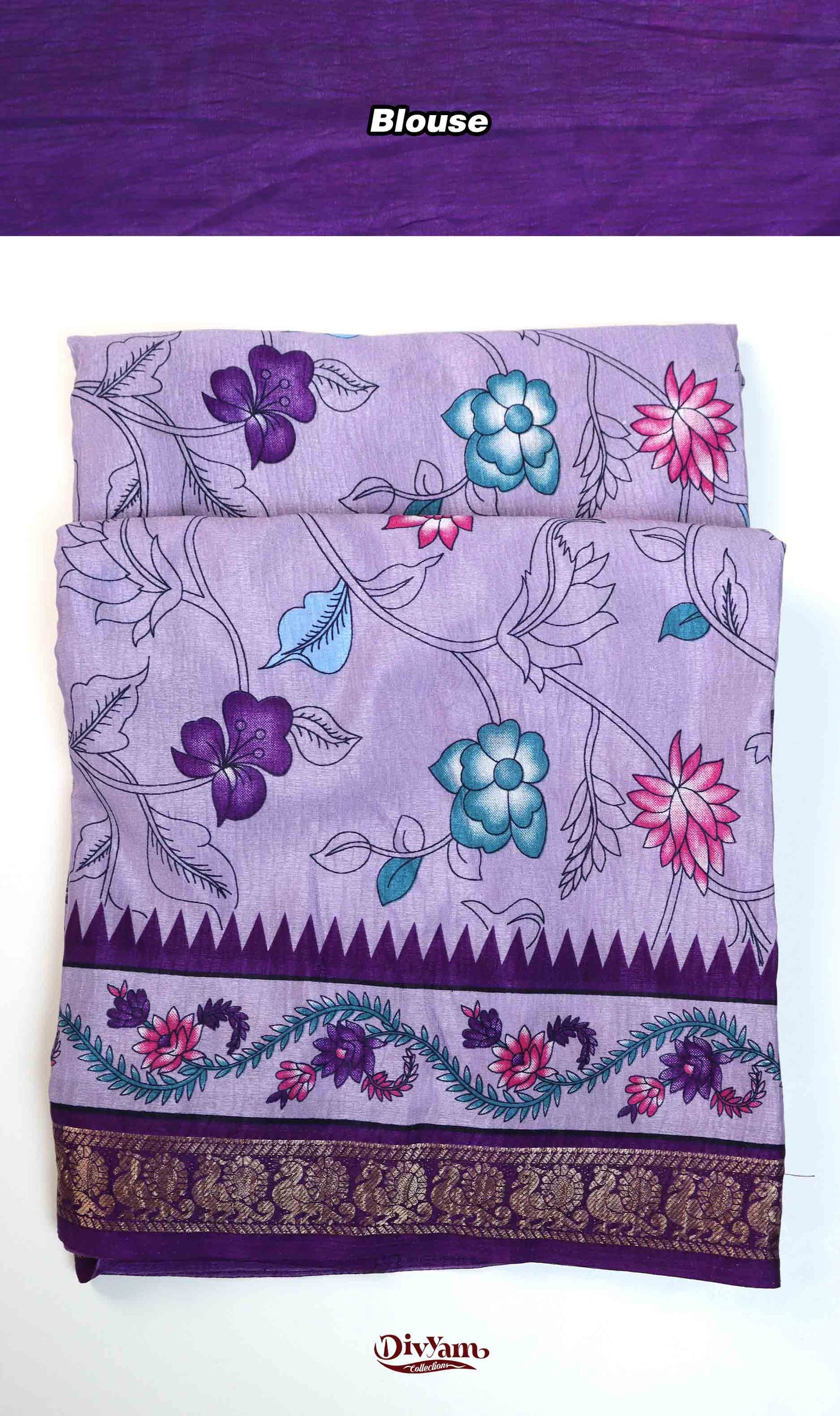 DC204 | Crushed Maheshwari Silk Saree with Narayanpet Border