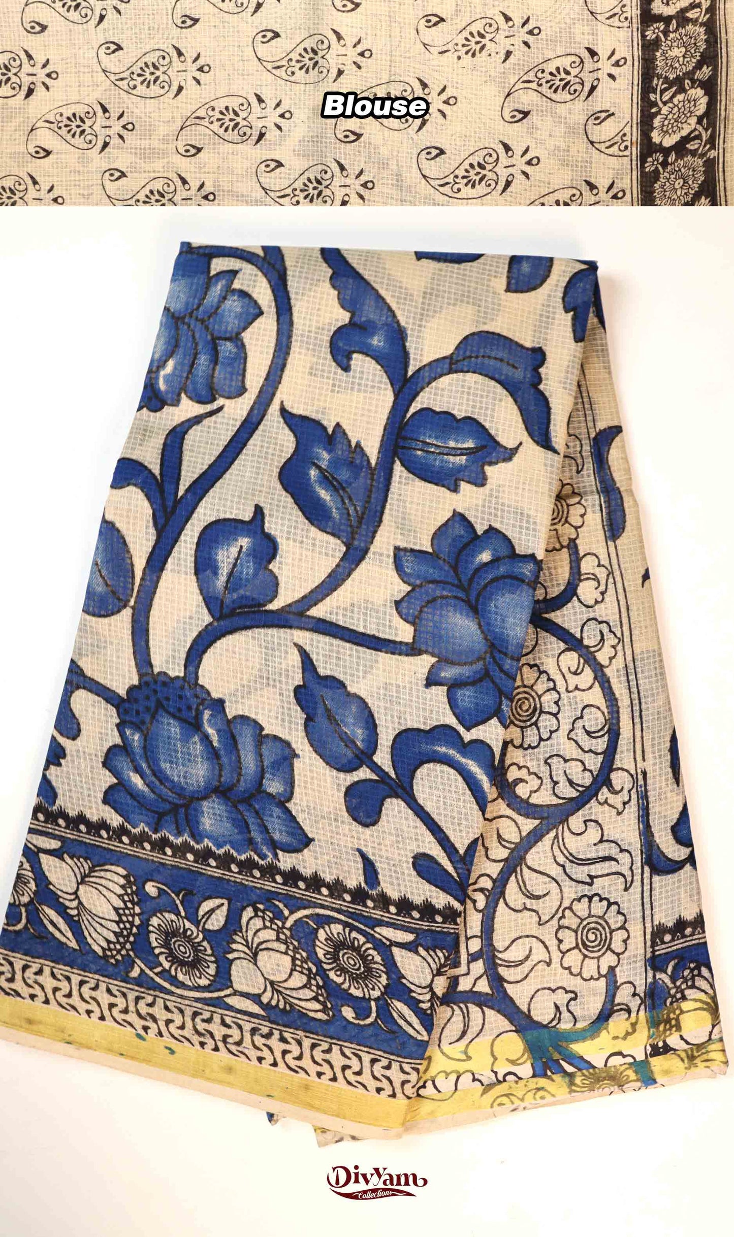 DC201 | Kota Kalamkari Print Saree with Running Blouse