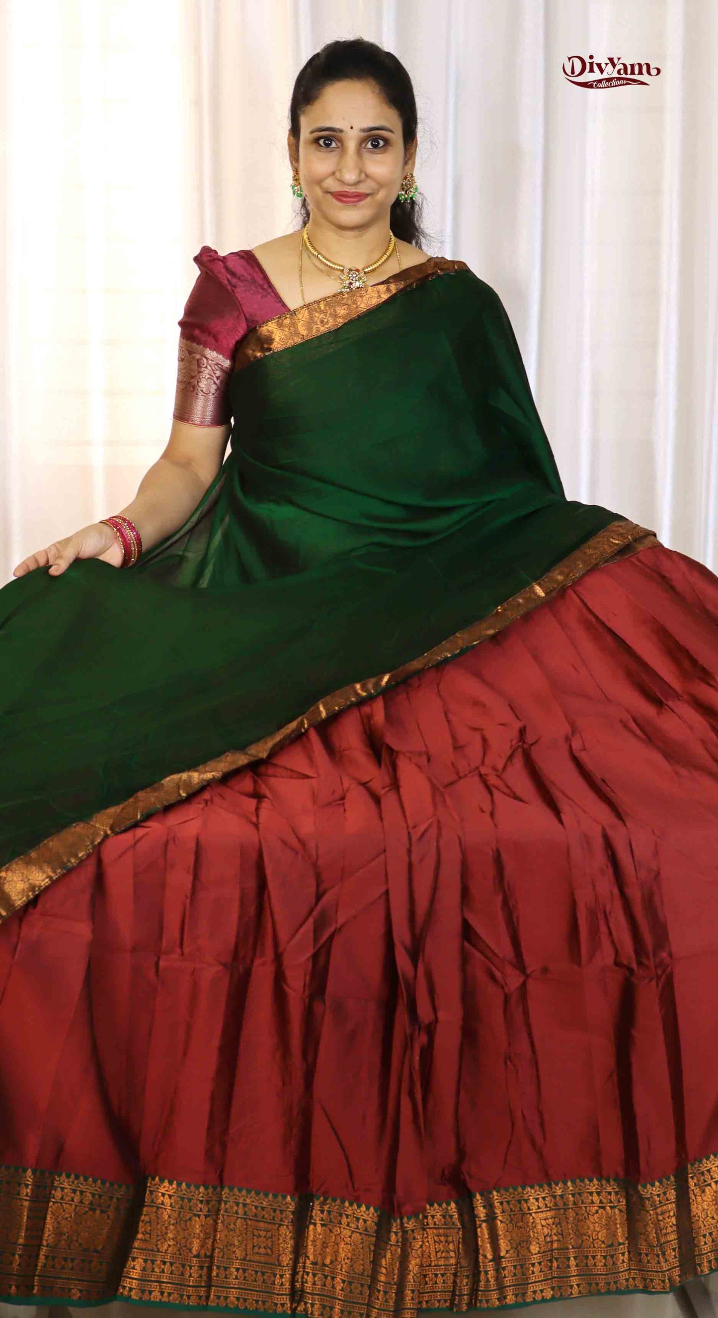 Kanjivaram Silk Lehenga Set with georgette silk Dupatta | DC247