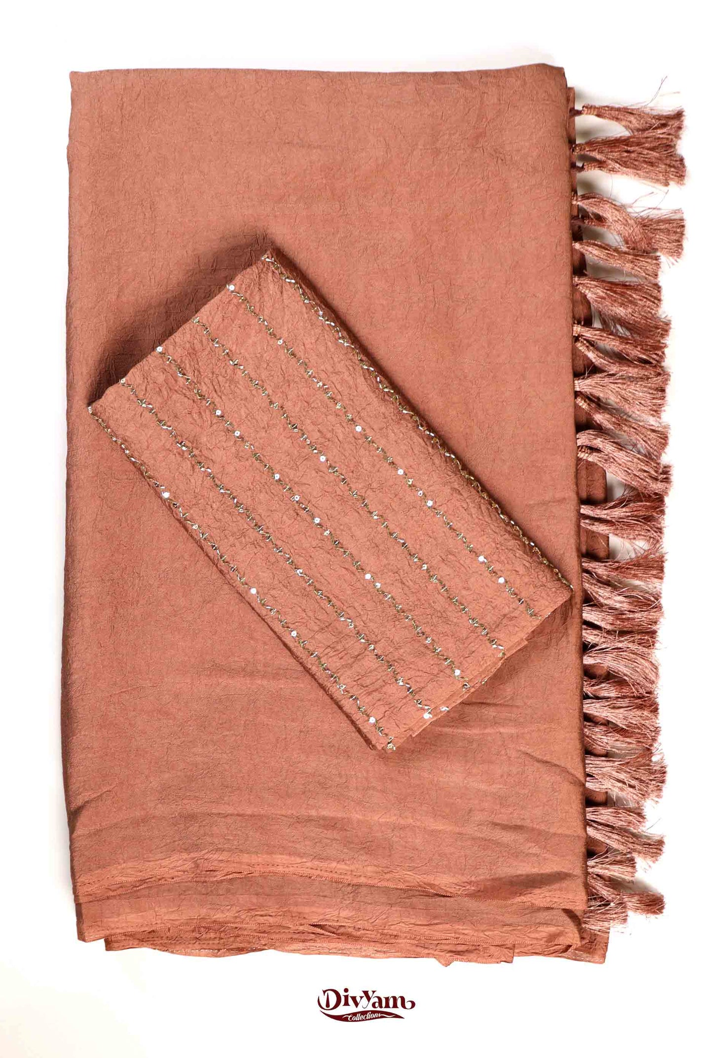 DC226 | Rangoli Crush Saree with Designer Work Blouse Piece
