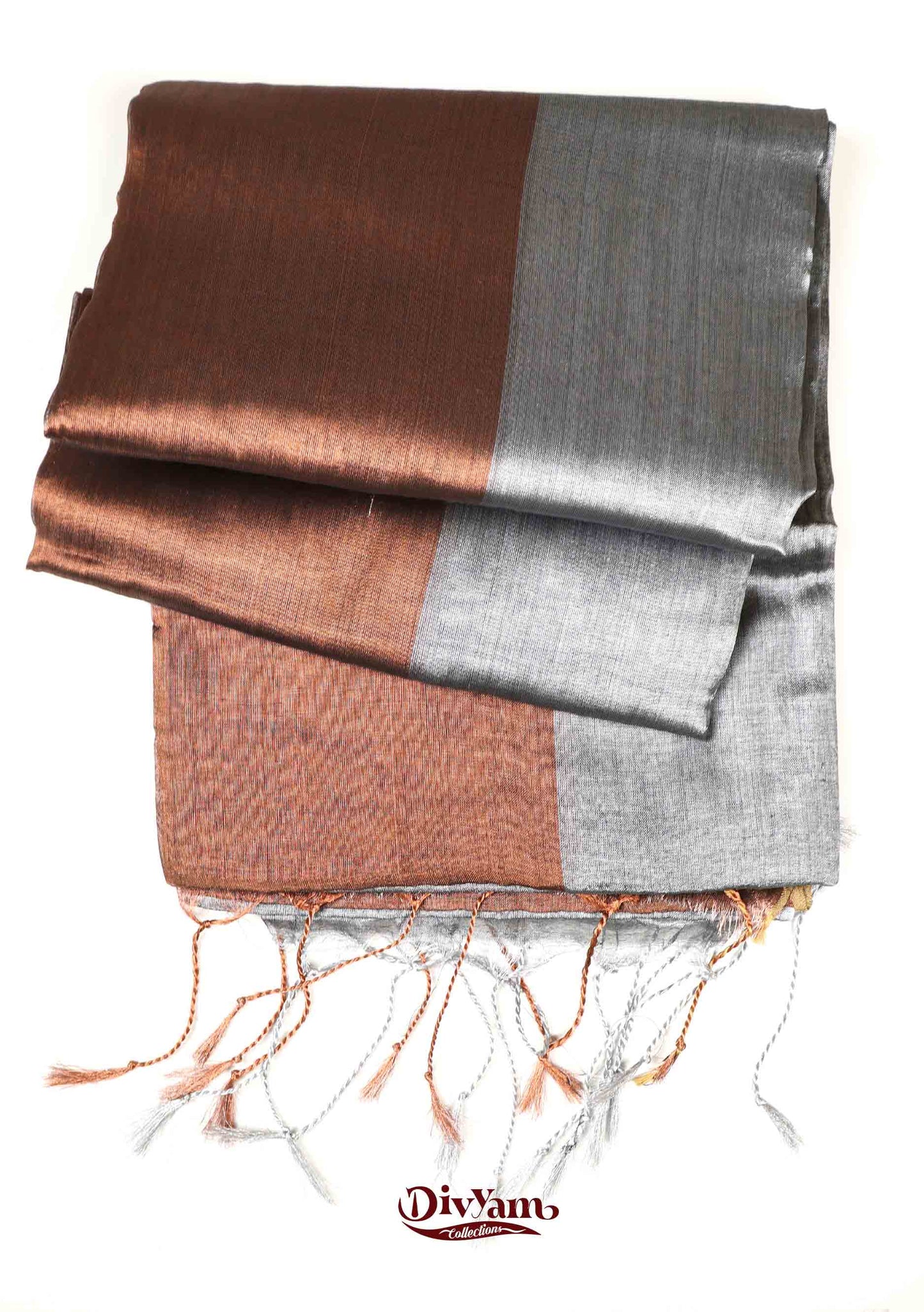 DC160 | Handloom Tissue Cotton Half & Half Saree with Jari Shine | Soft Lightweight | with Blouse