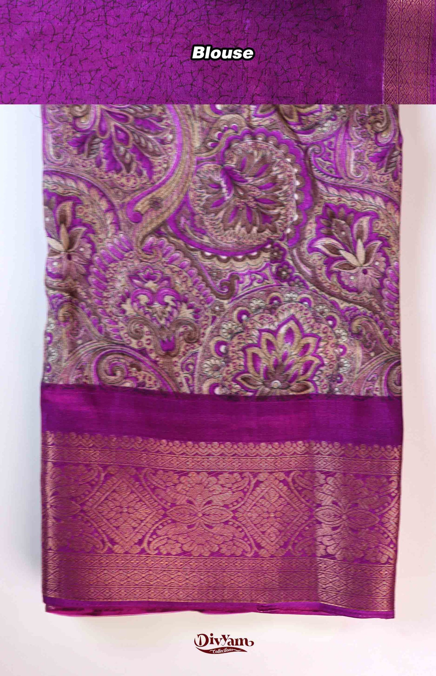 DC263 | Modal Silk Floral Pattern Saree with Running Blouse