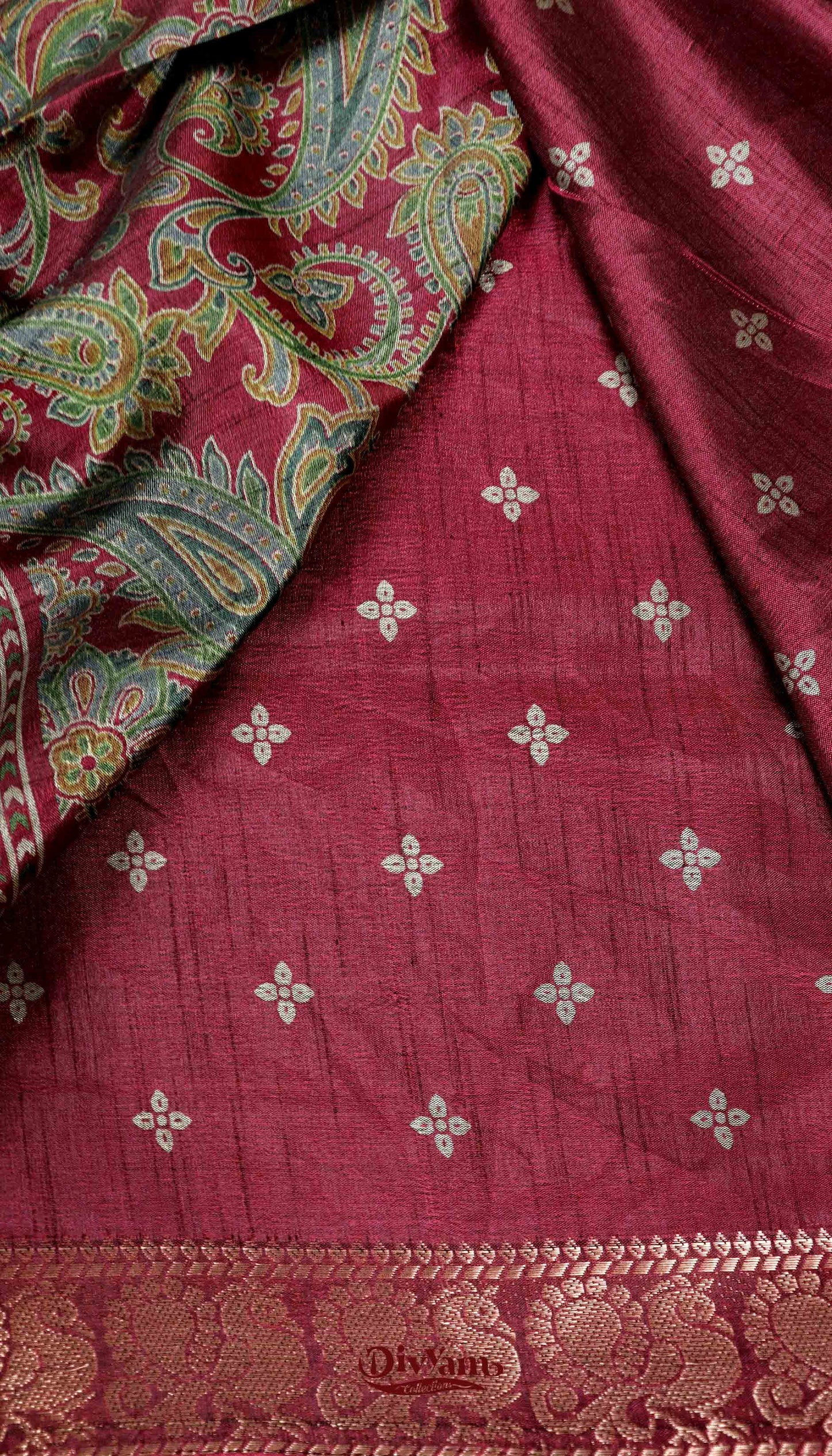 DC157 | Statement Saree in Maheshwari Silk | Mango Kalamkari Art with Narayanpet Zari Border