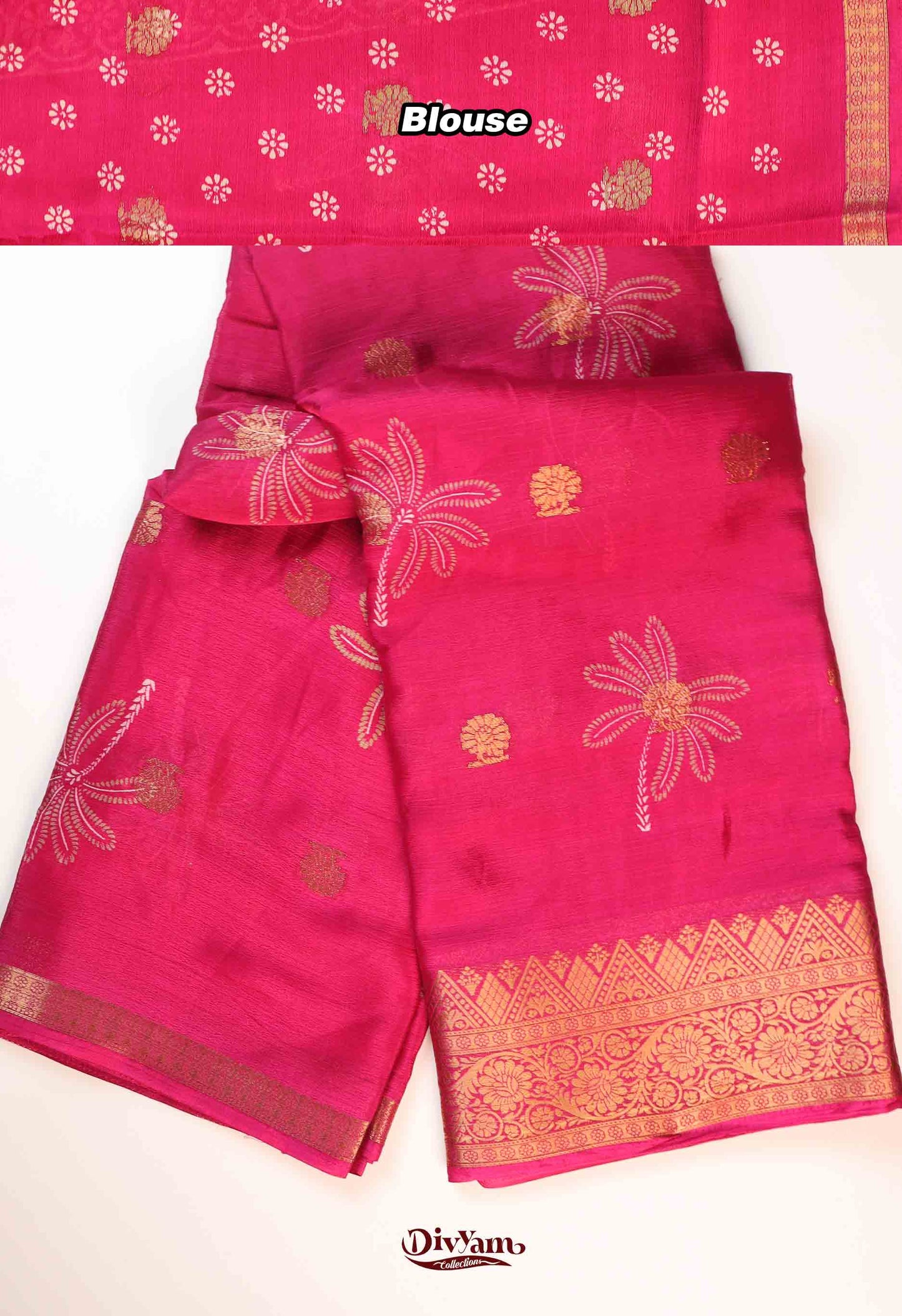 DC269 | Lightweight Chinnon Crepe Saree with Grand Kanchi-Style Zari Border