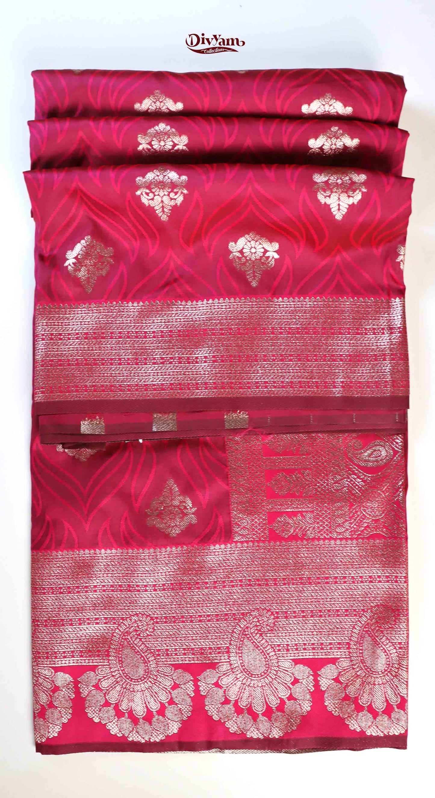 DC241 | Banarasi Pattu Soft Silk Saree with Silver Zari Weaving | Premium Ethnic Wear