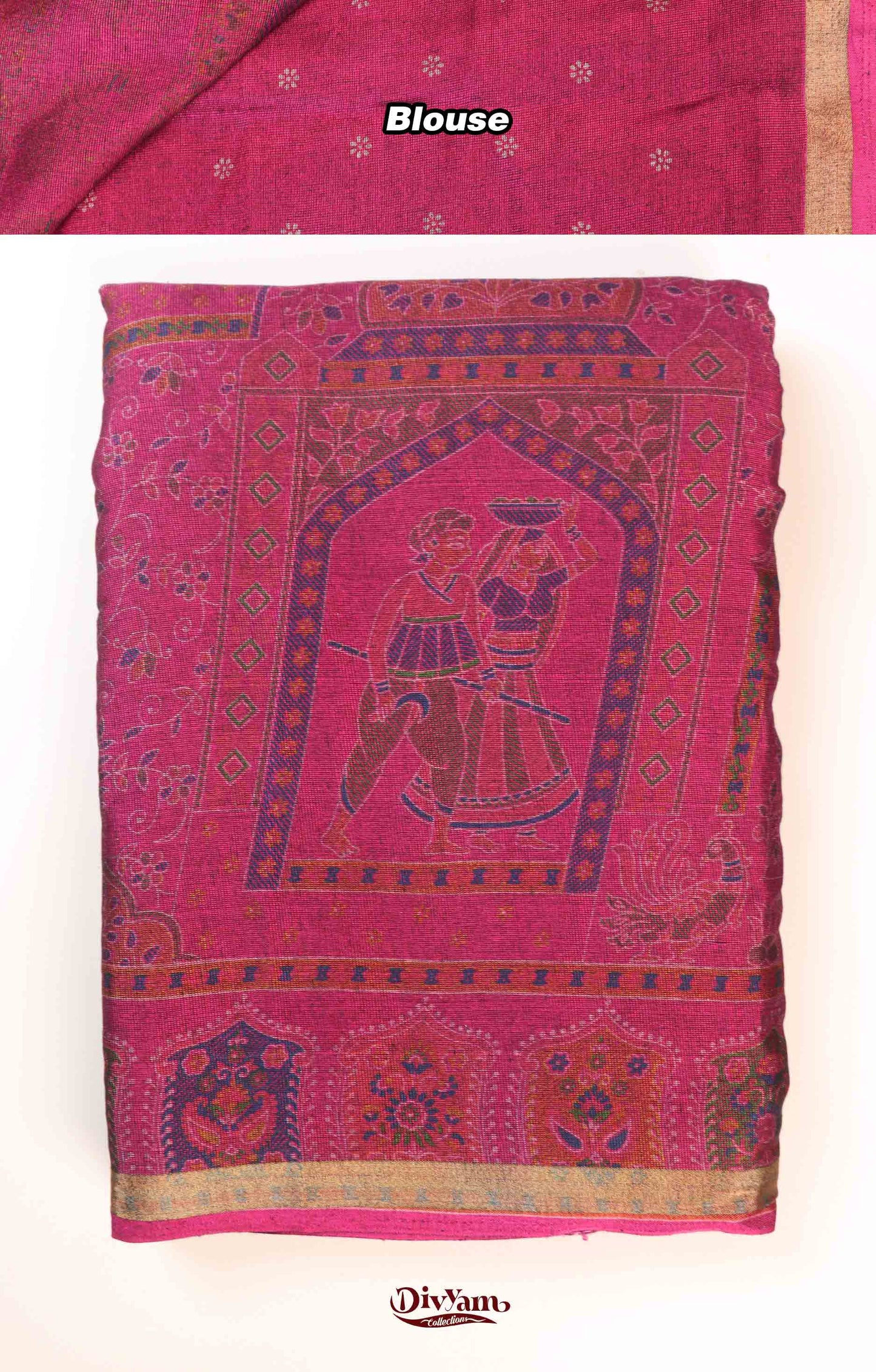 DC248 | Mashru Silk Saree with Pashmina Kashmiri Design