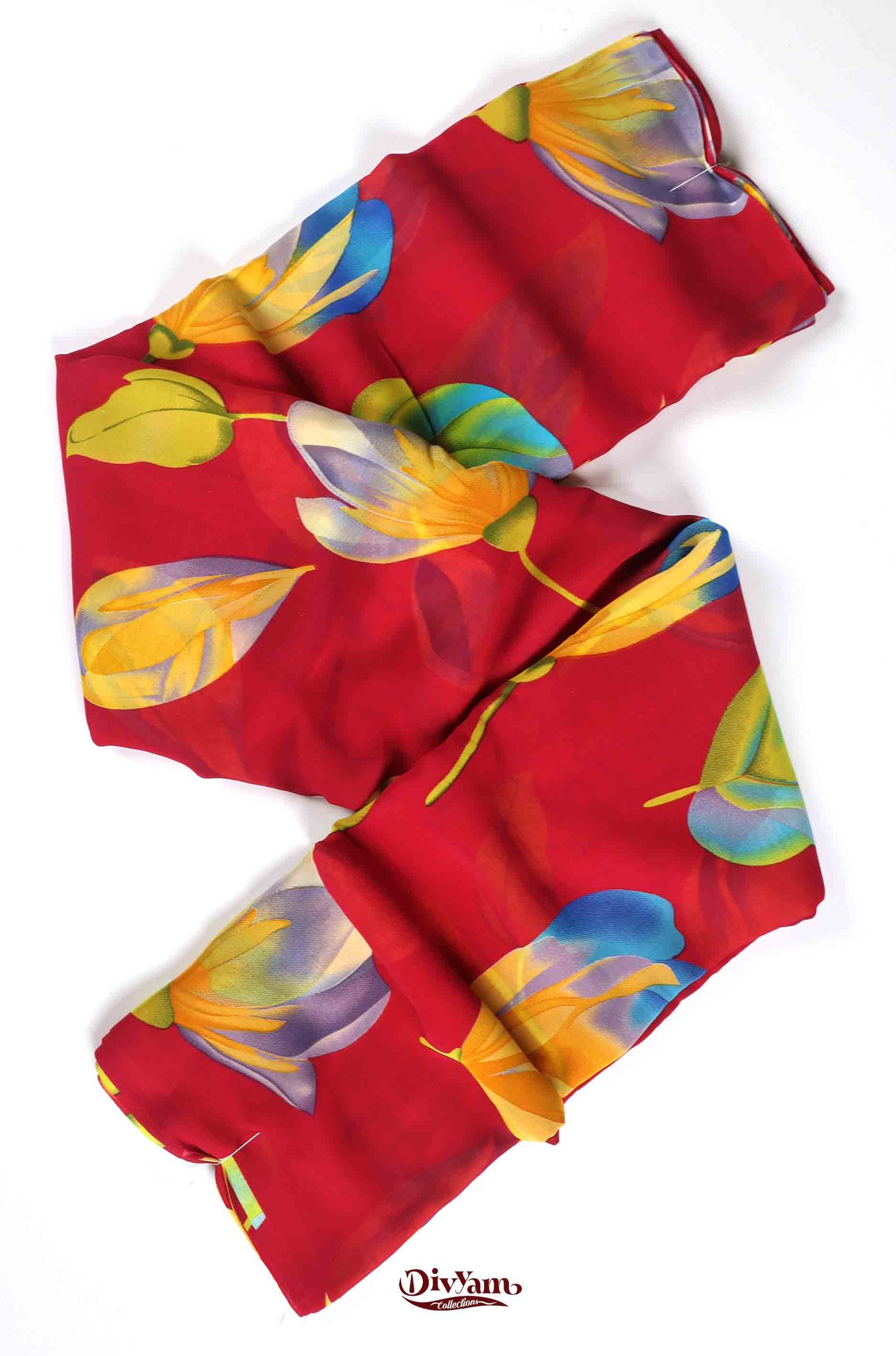 DC253 | Soft Georgette Daily Wear Saree with Unique Floral Design