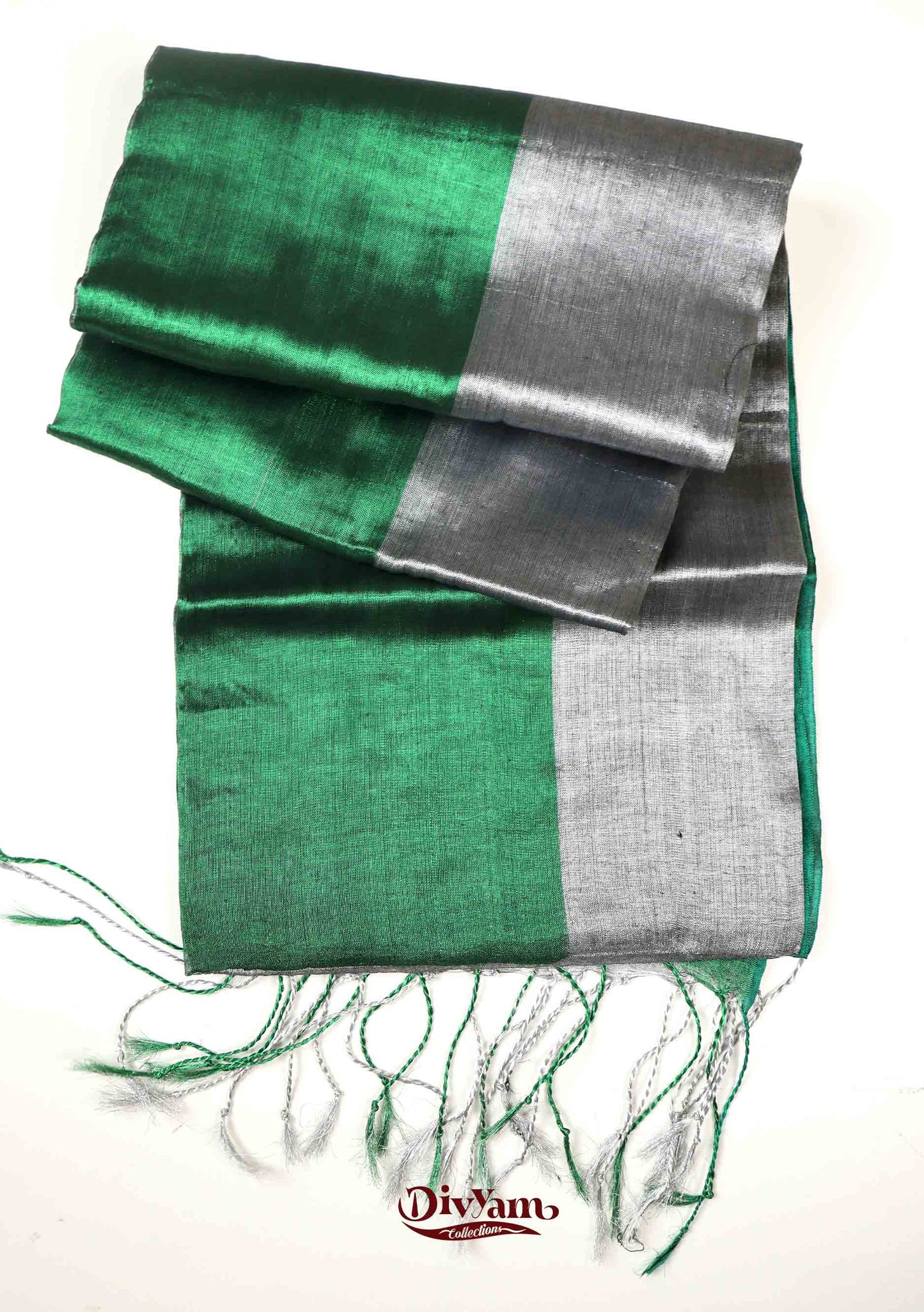 DC160 | Handloom Tissue Cotton Half & Half Saree with Jari Shine | Soft Lightweight | with Blouse