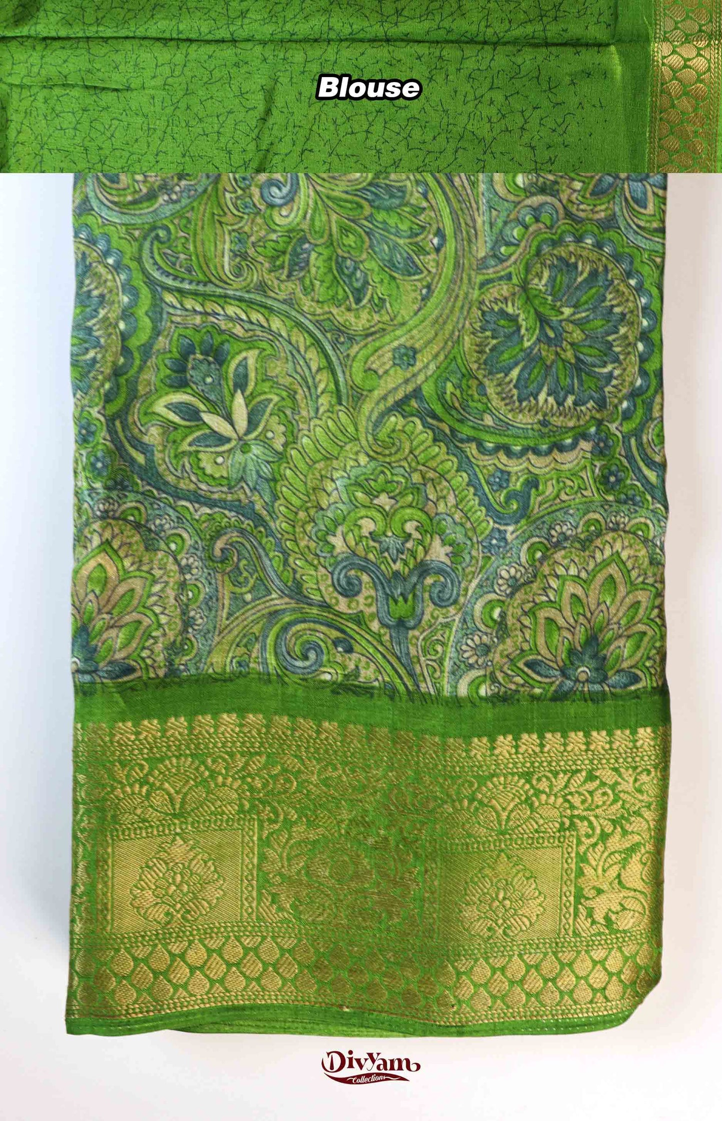 DC263 | Modal Silk Floral Pattern Saree with Running Blouse