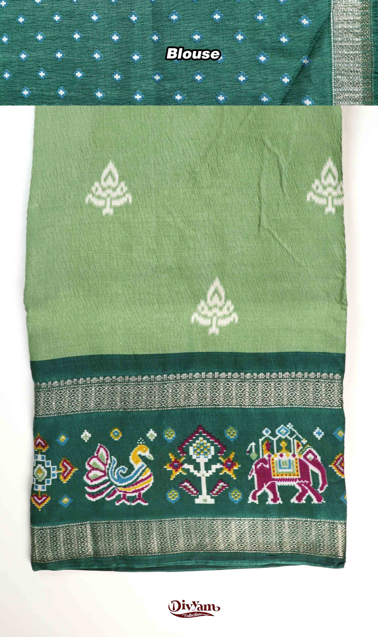 DC227 | Fancy Soft Silk Saree with Elegant Gap Border