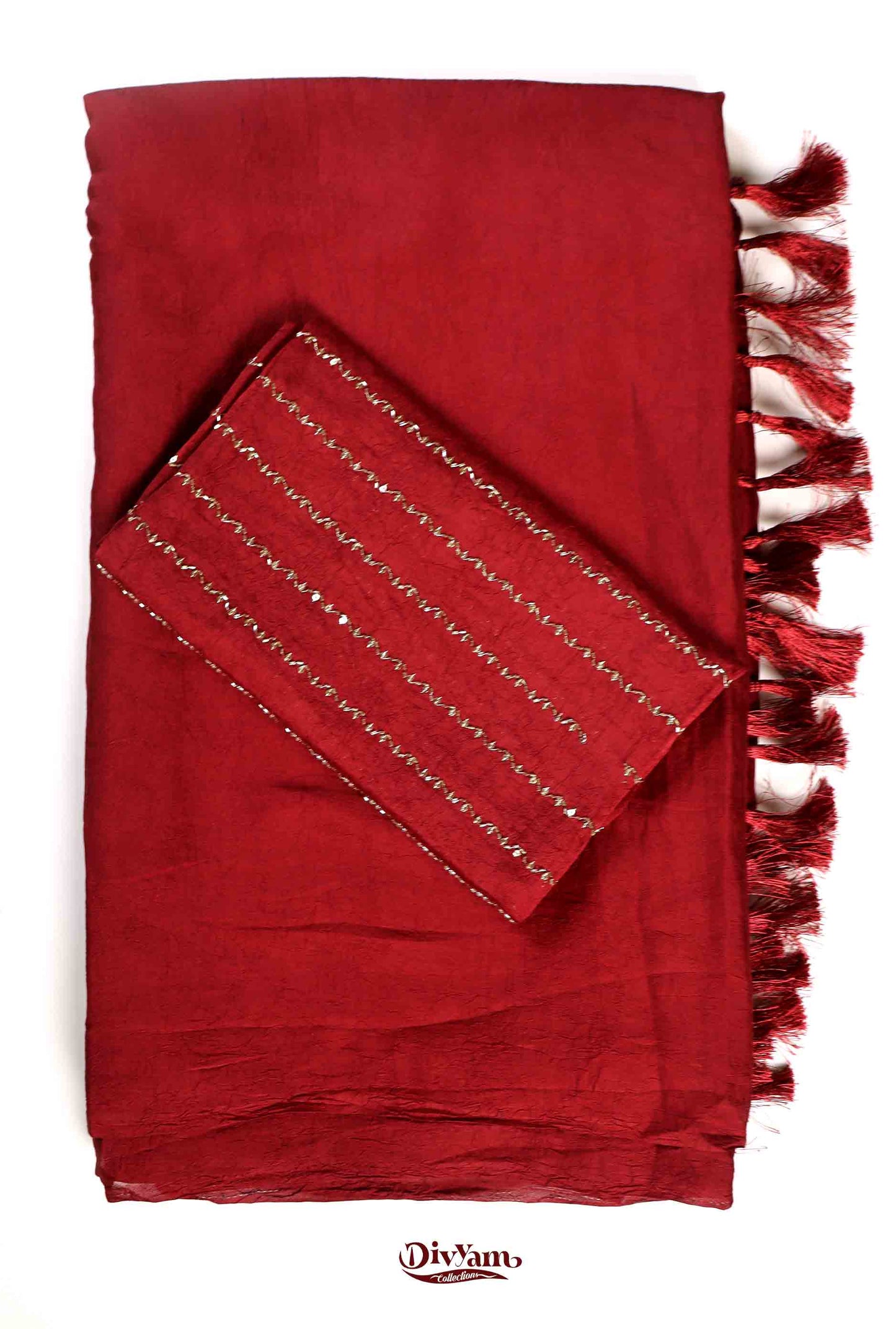 DC226 | Rangoli Crush Saree with Designer Work Blouse Piece
