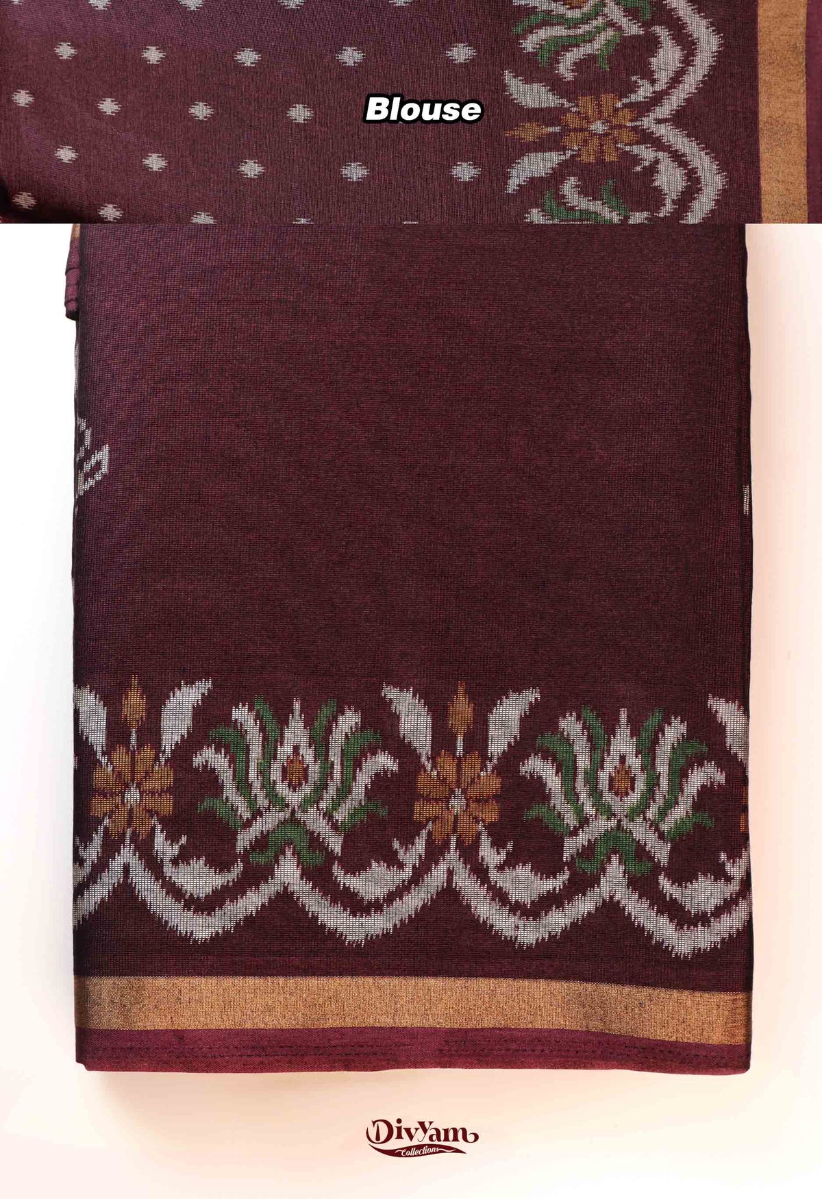 DC279 | Mashru Silk Saree with Lotus Border & Delicate Jari Piping