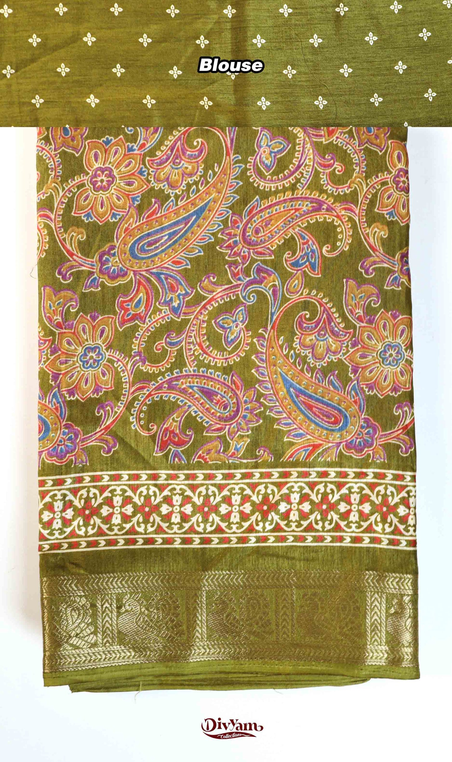 DC197 | Maheshwari Silk Mango Kalamkari Saree with Narayanpet Border