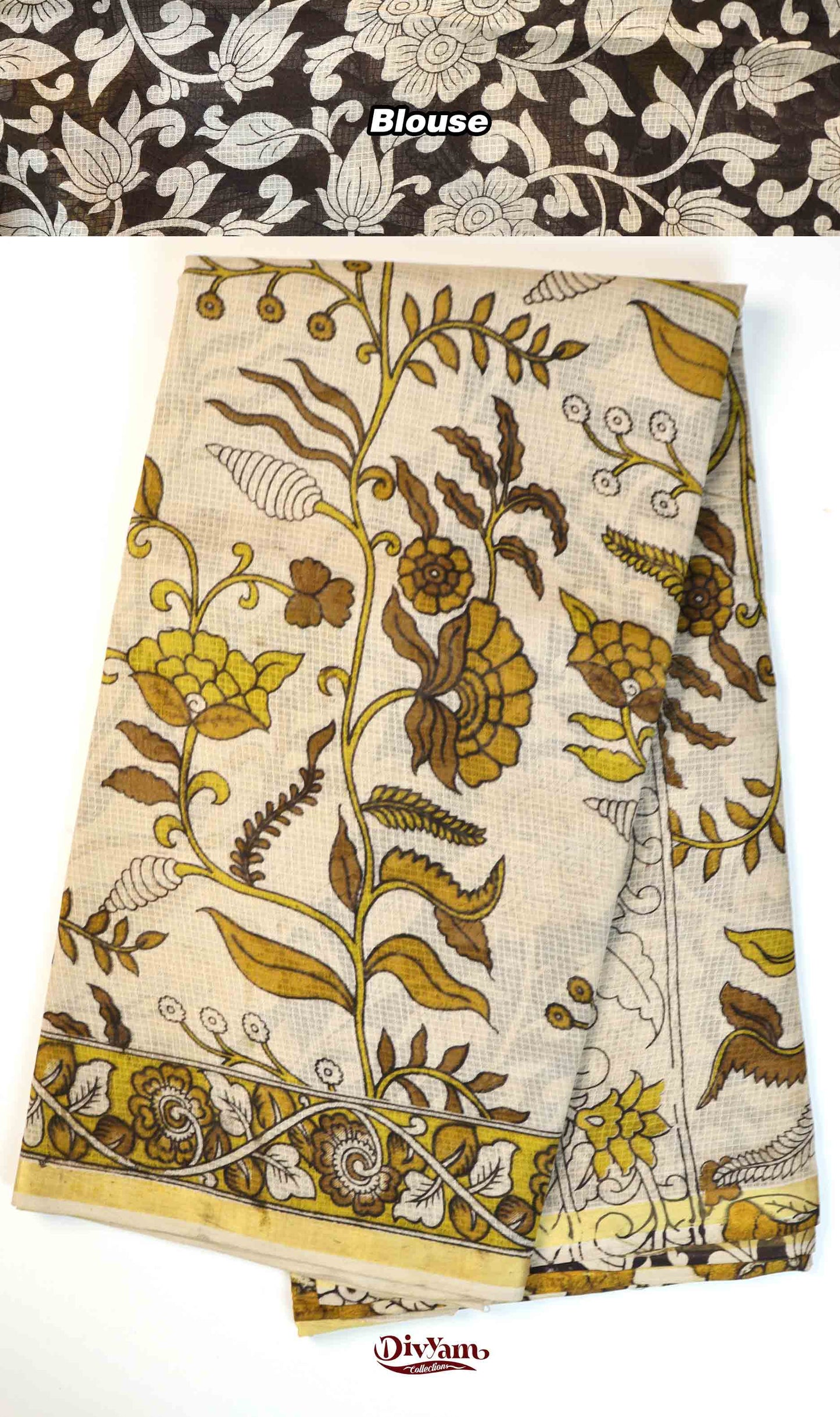 DC205 | Kota Kalamkari Print Saree with Running Blouse