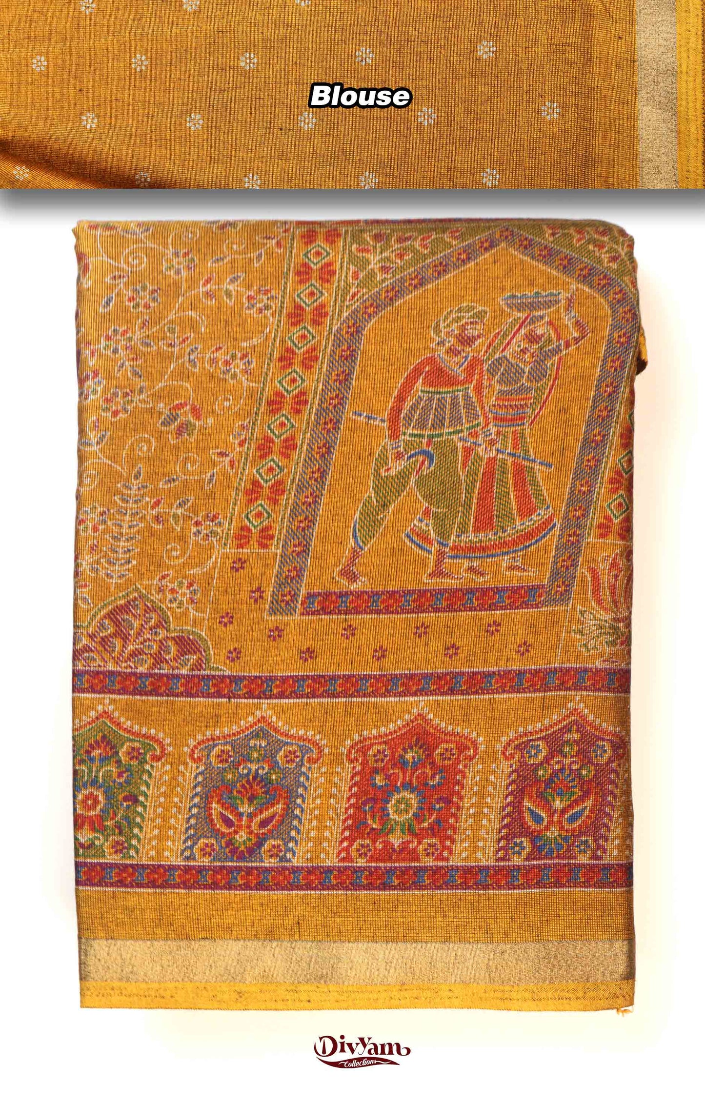 DC248 | Mashru Silk Saree with Pashmina Kashmiri Design