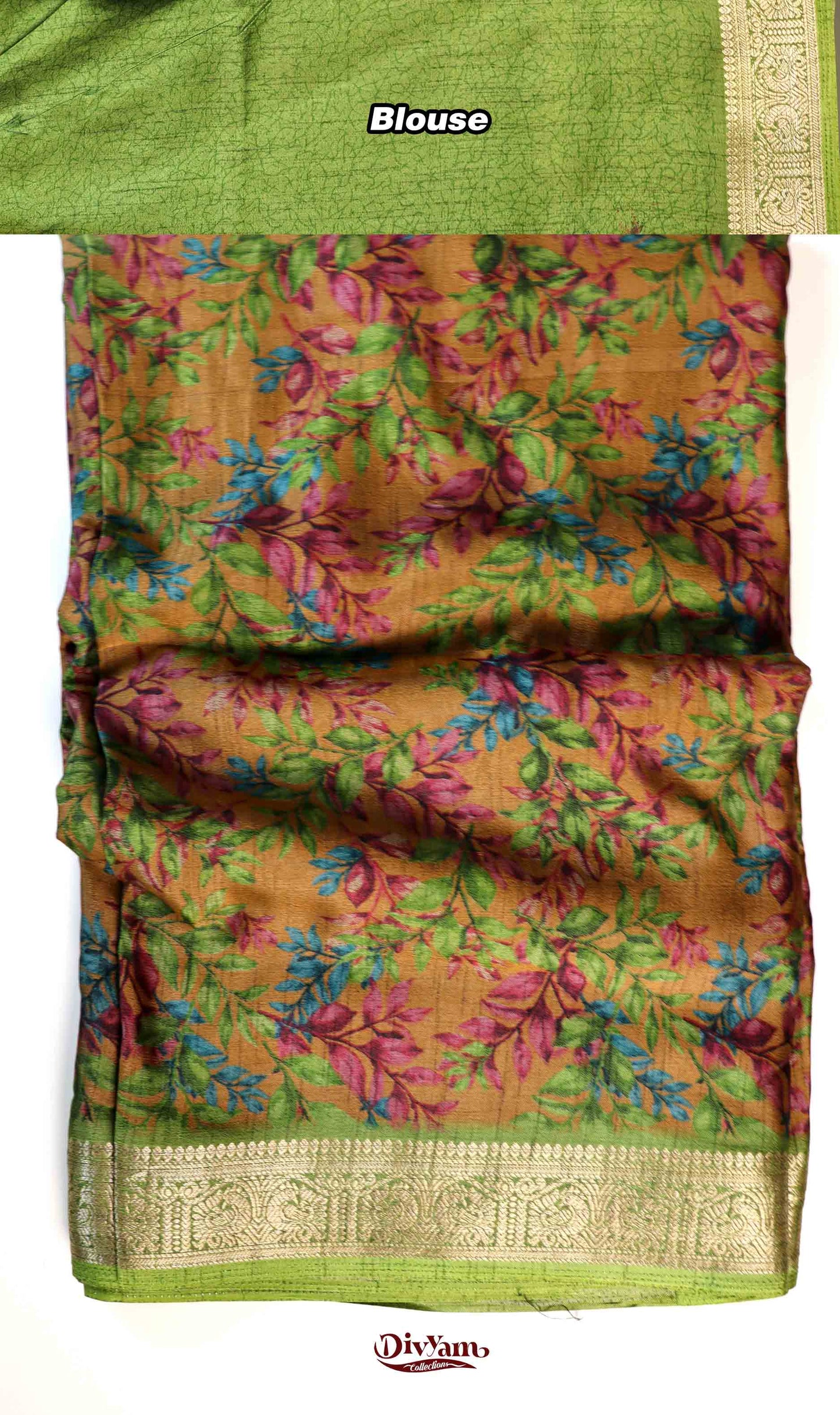 DC209 | Maheshwari Silk Saree with Elegant Floral Print