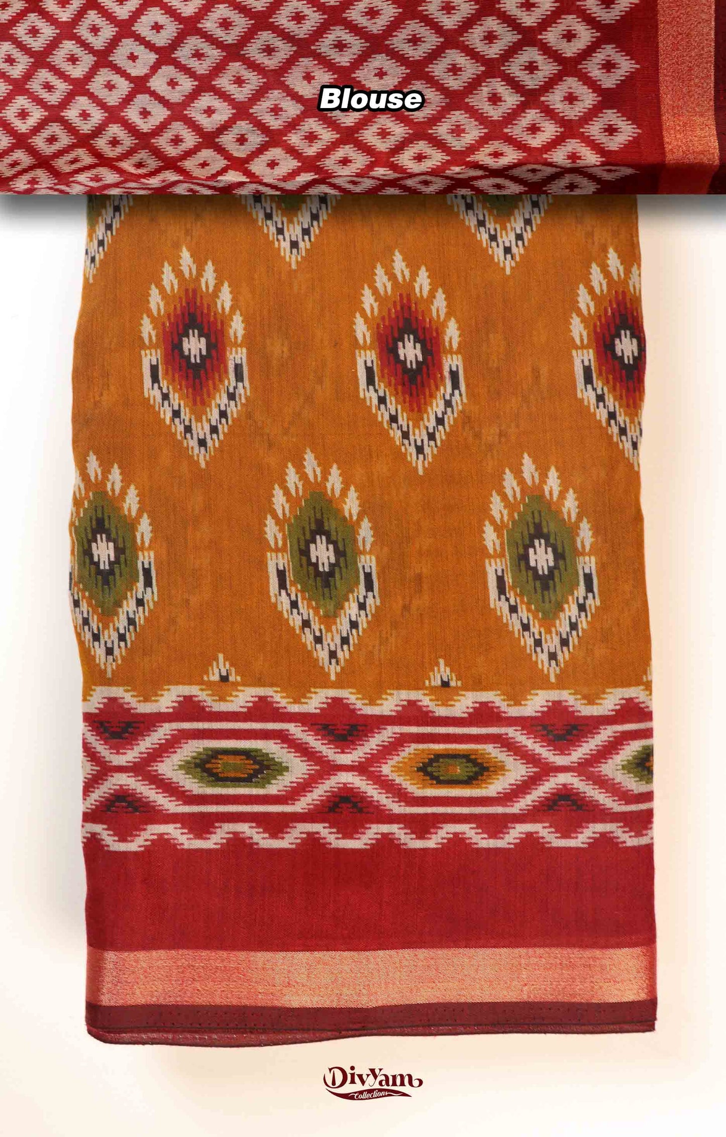 DC251 | Daily Wear Cotton by Silk Ikat Design Saree | Soft & Comfortable