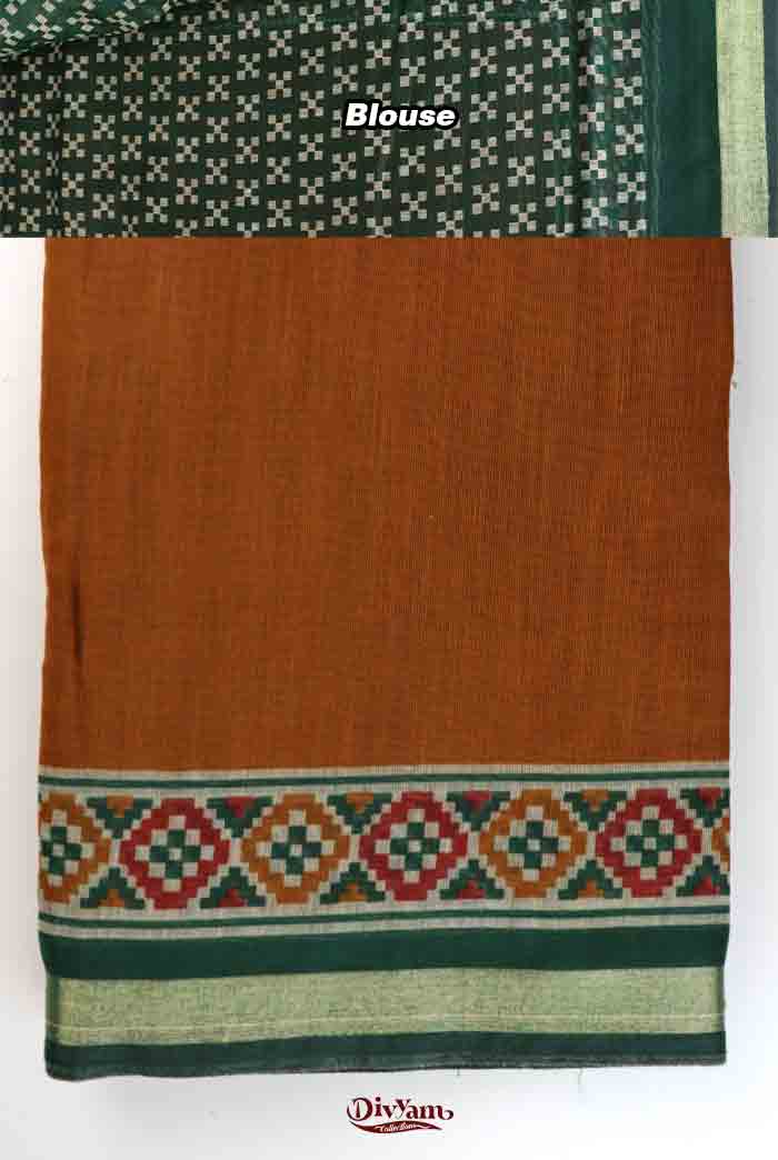 DC315 | Maheshwari Silk Cotton Plain Saree with Running Blouse