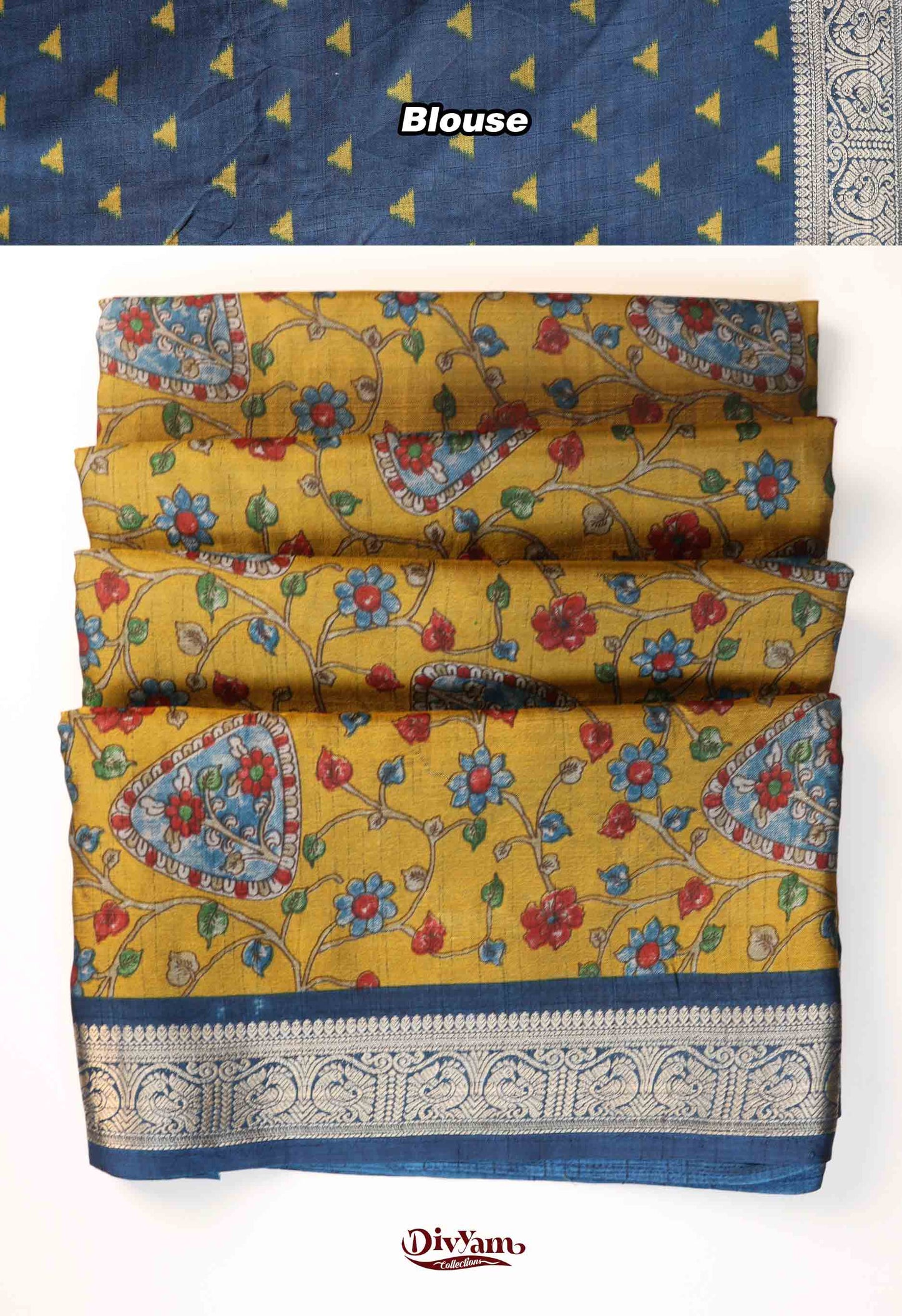DC265 | Modal Silk Saree with Kalamkari Design & Running Blouse