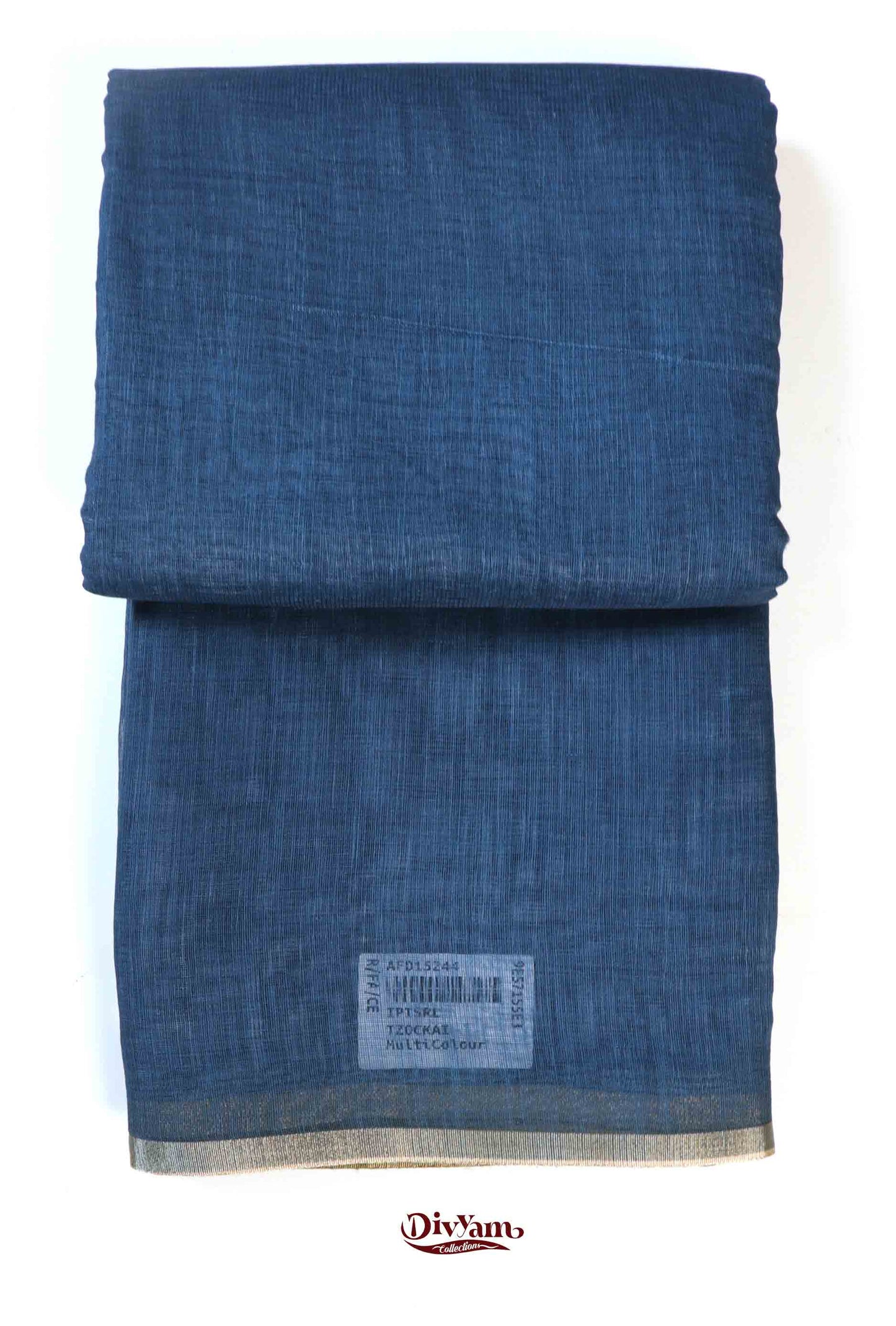 DC171 | Linen Cotton Saree with Gold Zari Stripe Border & Kalamkari Blouse | Soft Printed Collection