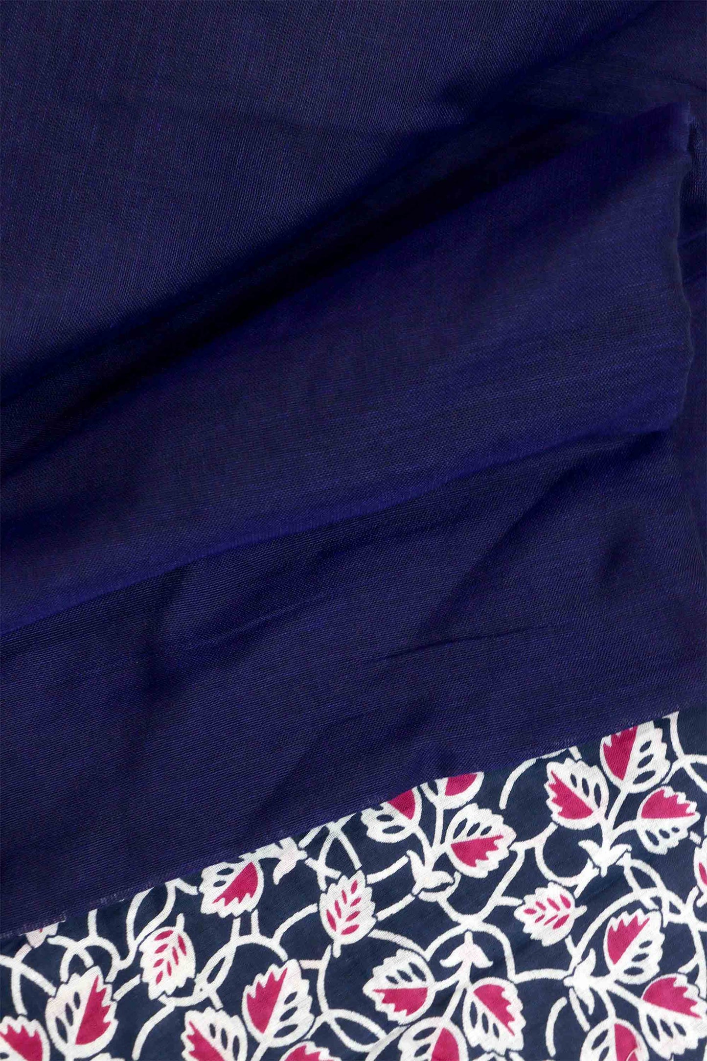 DC119 | Handloom Plain Khadi Cotton Saree with Contrast Ikat Blouse | Tasselled Pallu | 6 Colours