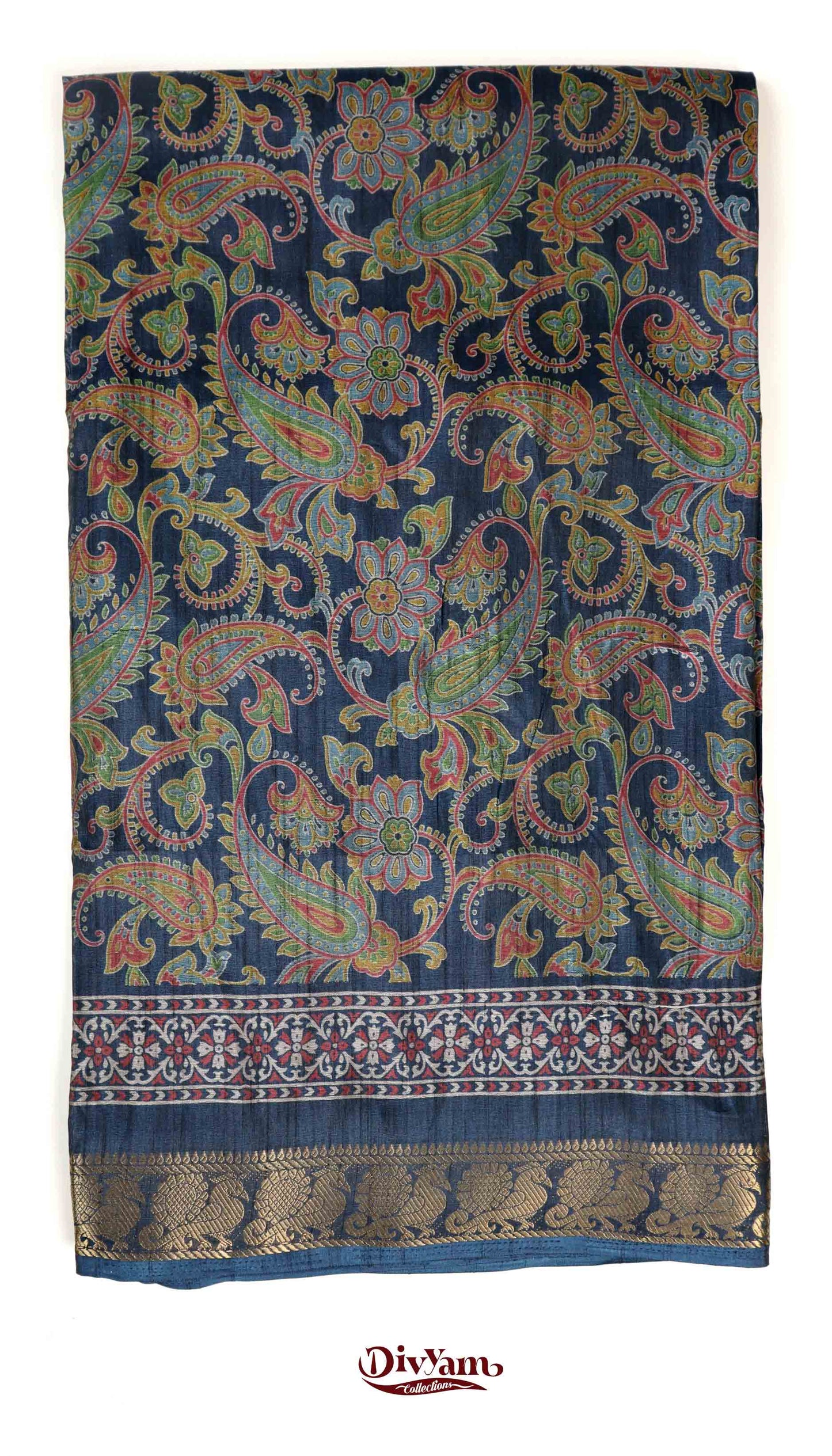 DC157 | Statement Saree in Maheshwari Silk | Mango Kalamkari Art with Narayanpet Zari Border