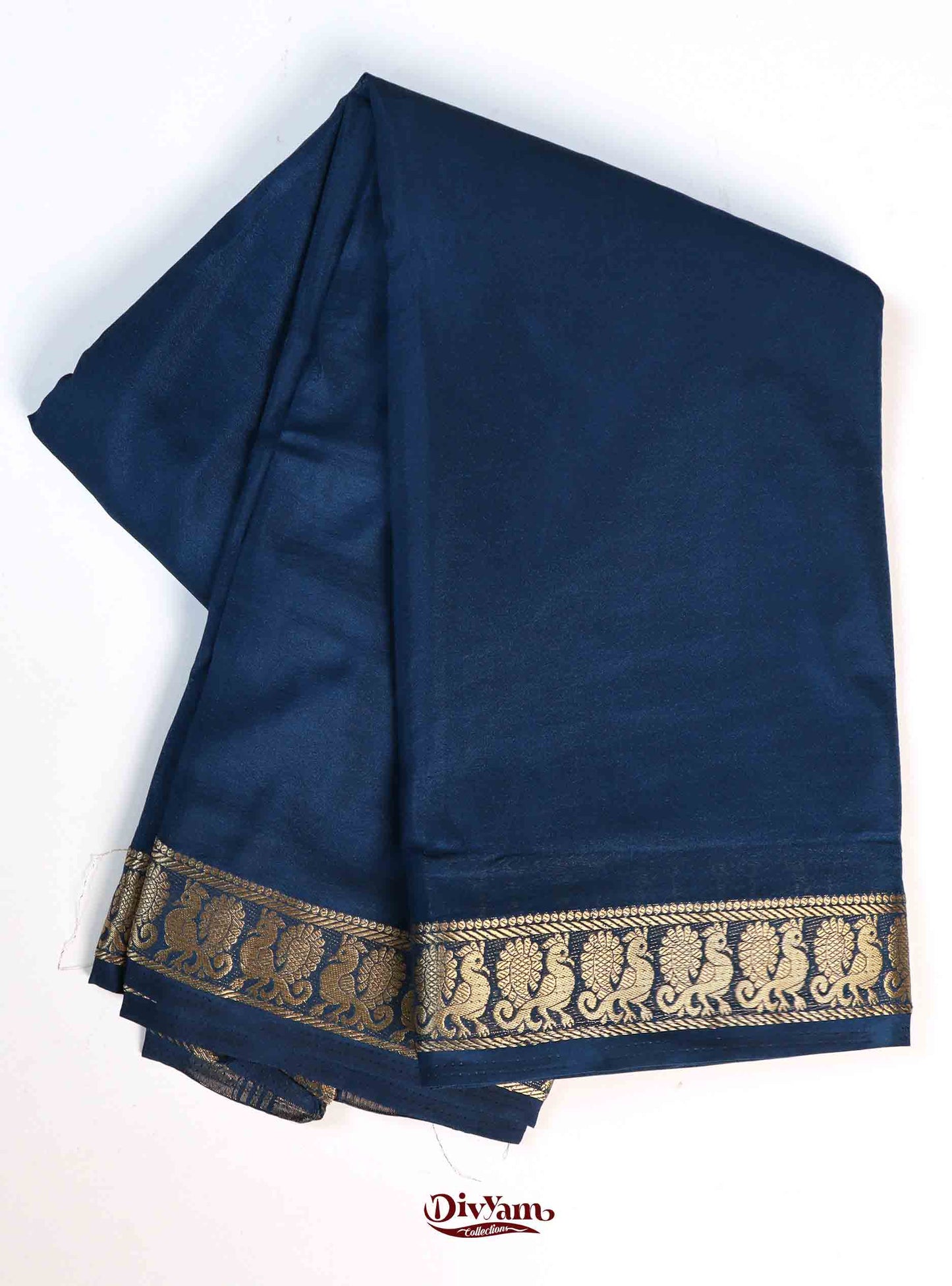DC194 | Mysore Crepe Silk Saree with Rich Jari Border & Woven Pallu