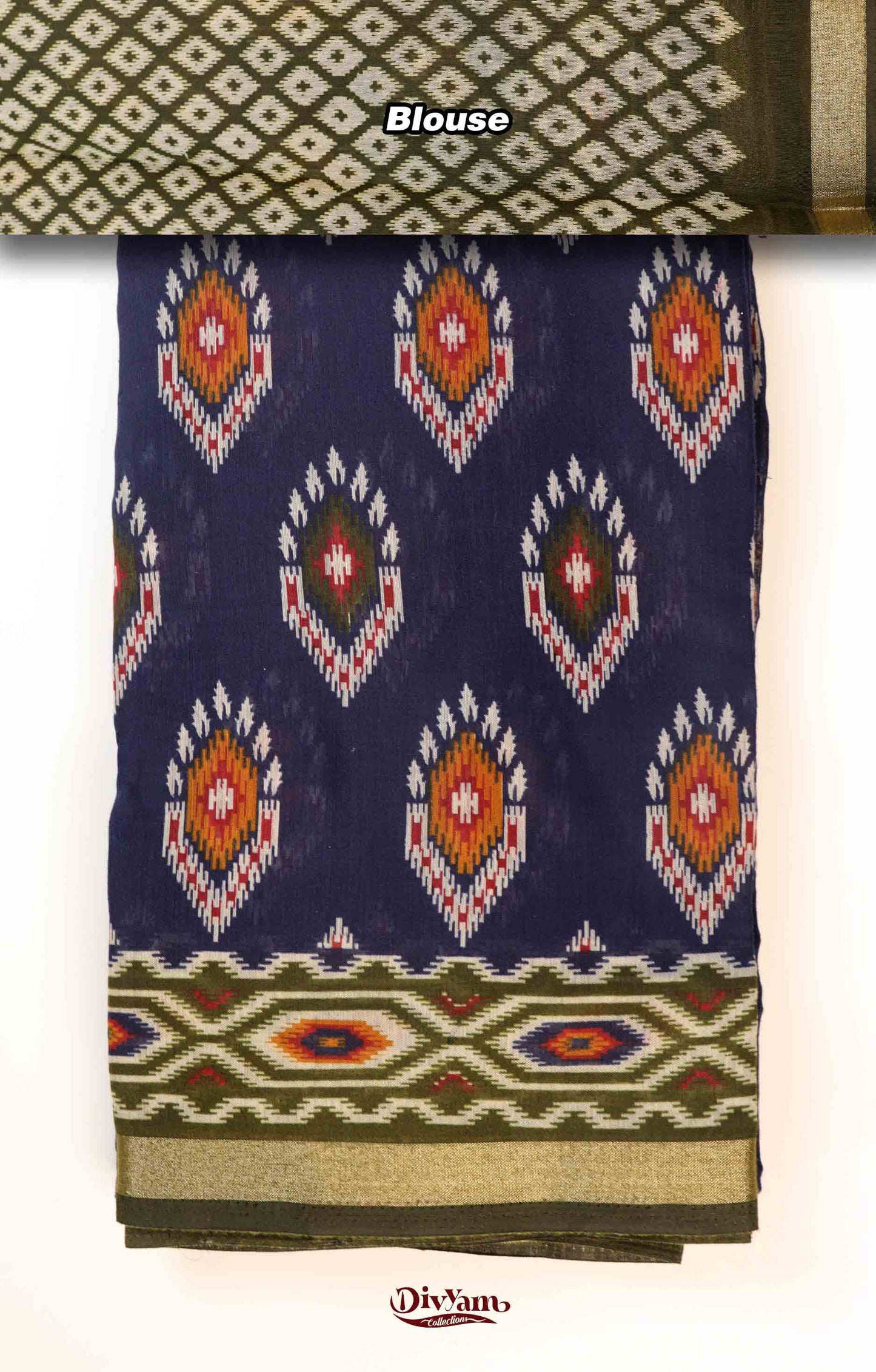 DC251 | Daily Wear Cotton by Silk Ikat Design Saree | Soft & Comfortable