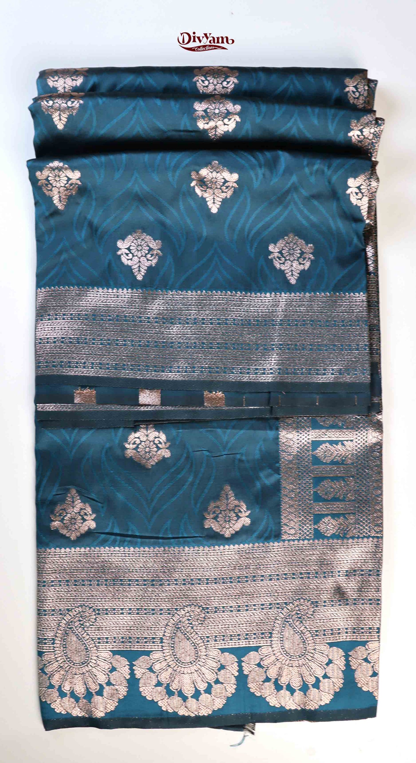 DC241 | Banarasi Pattu Soft Silk Saree with Silver Zari Weaving | Premium Ethnic Wear