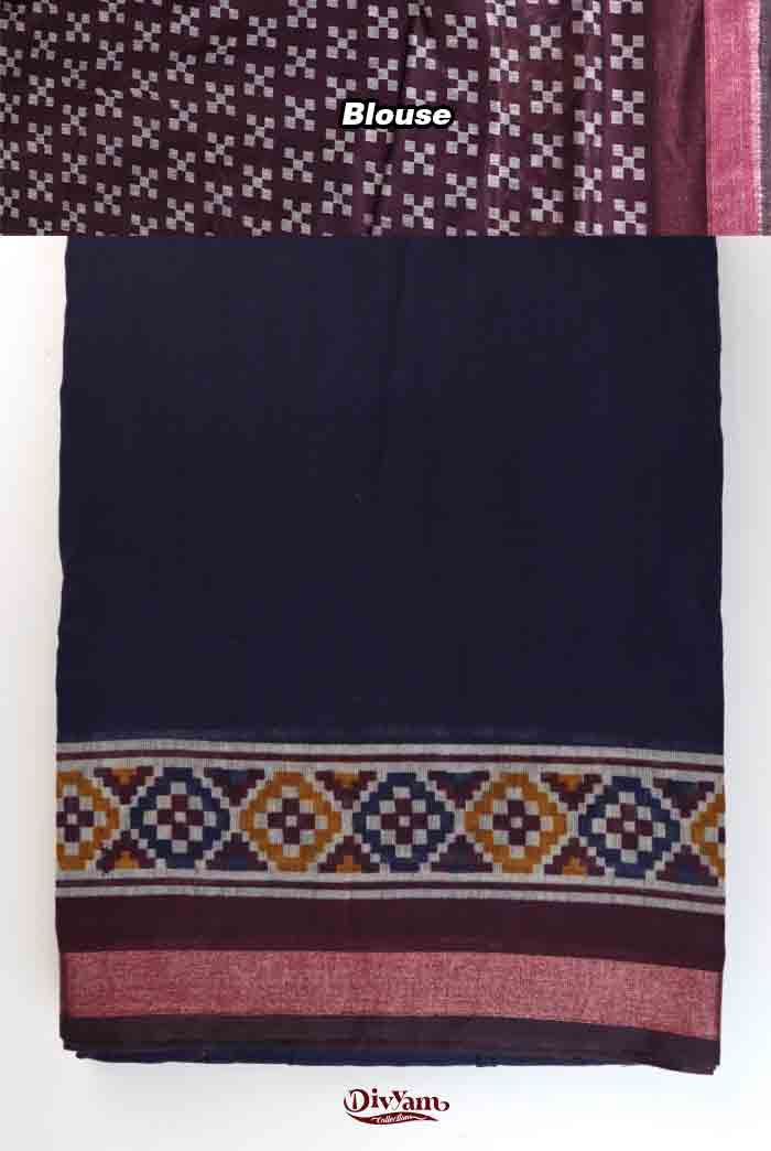 DC315 | Maheshwari Silk Cotton Plain Saree with Running Blouse