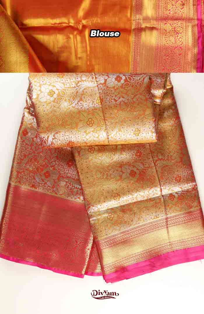 DC305 | Kancheevara Kanchipattu Saree with Heavy Gold Zari Work