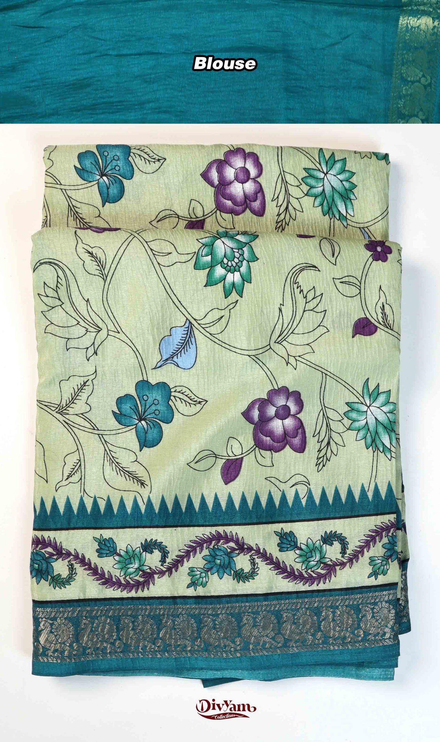 DC204 | Crushed Maheshwari Silk Saree with Narayanpet Border