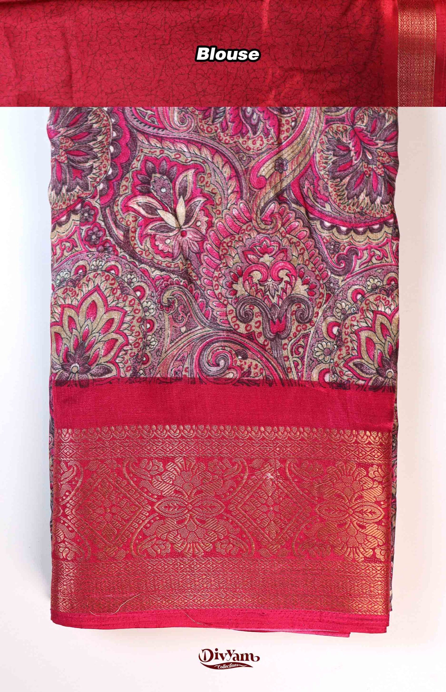 DC263 | Modal Silk Floral Pattern Saree with Running Blouse