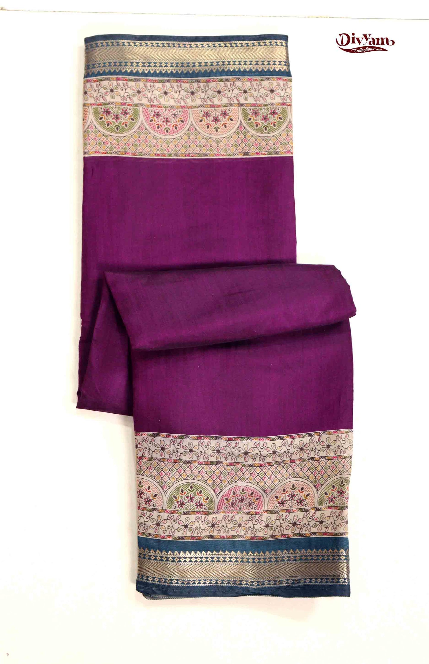 DC169 | Maheshwari Cotton Saree with Designer Border & Pallu | Contrast Blouse