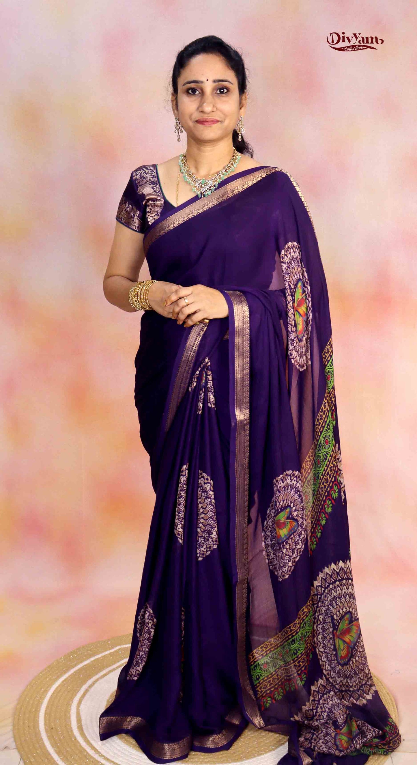 DC258 | Premium Soft Viscose Georgette Saree | Elegant Party Wear