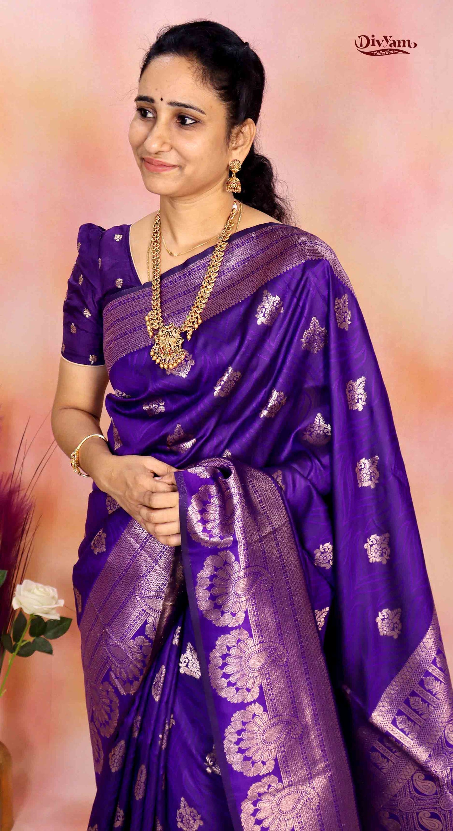 DC241 | Banarasi Pattu Soft Silk Saree with Silver Zari Weaving | Premium Ethnic Wear