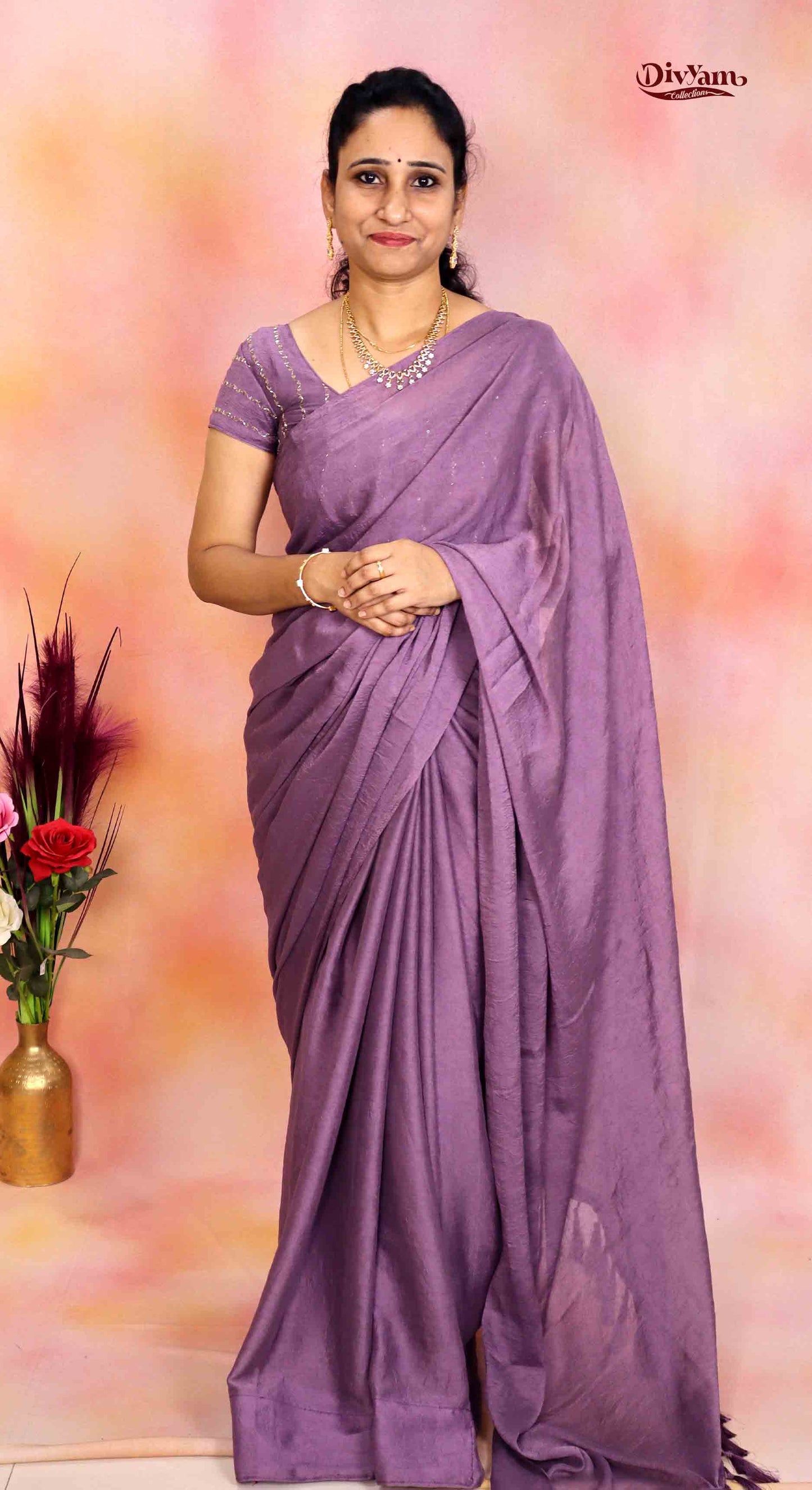 DC226 | Rangoli Crush Saree with Designer Work Blouse Piece